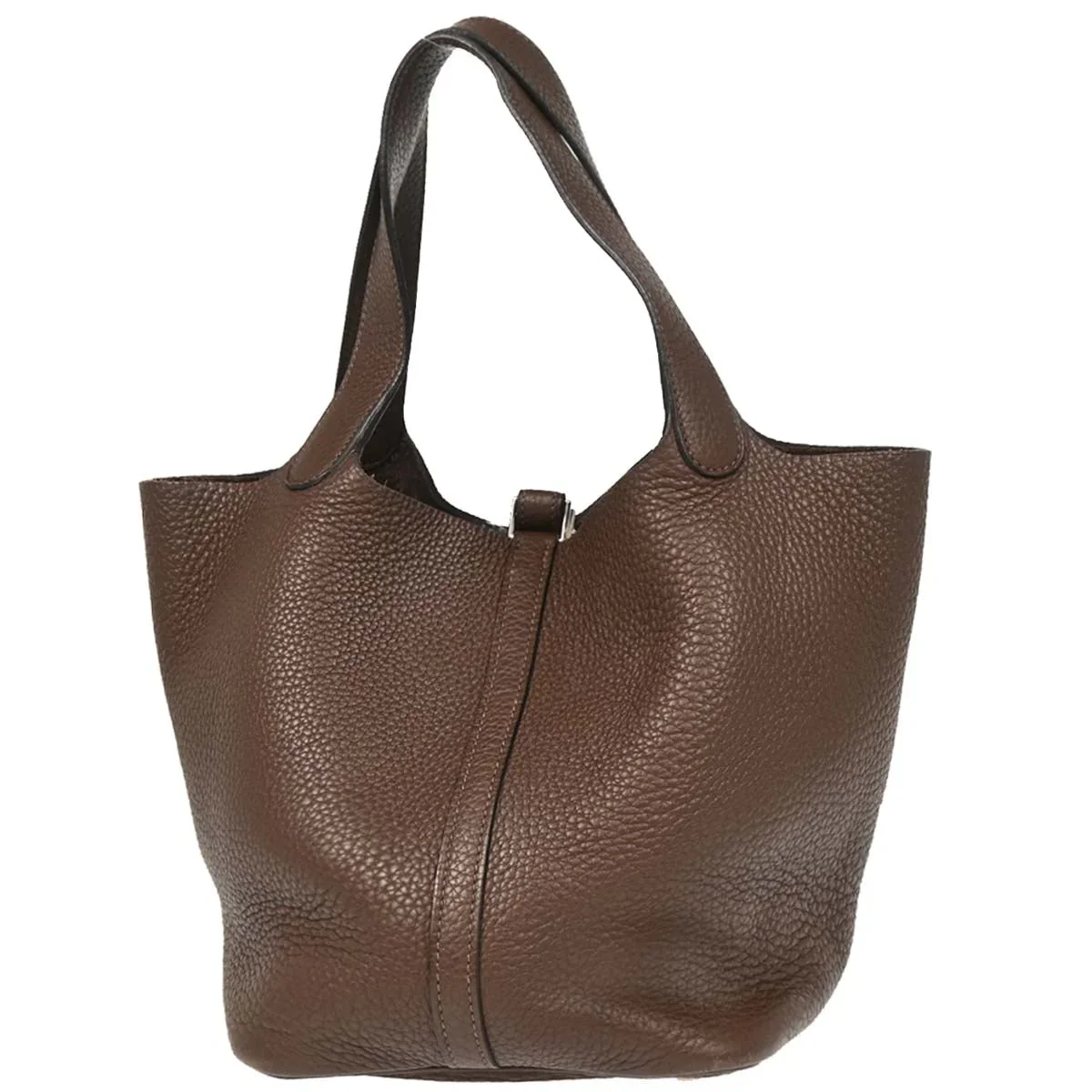 Hermes Chocolat Taurillon Clemence Picotin 22 MM Handbag - Image 2