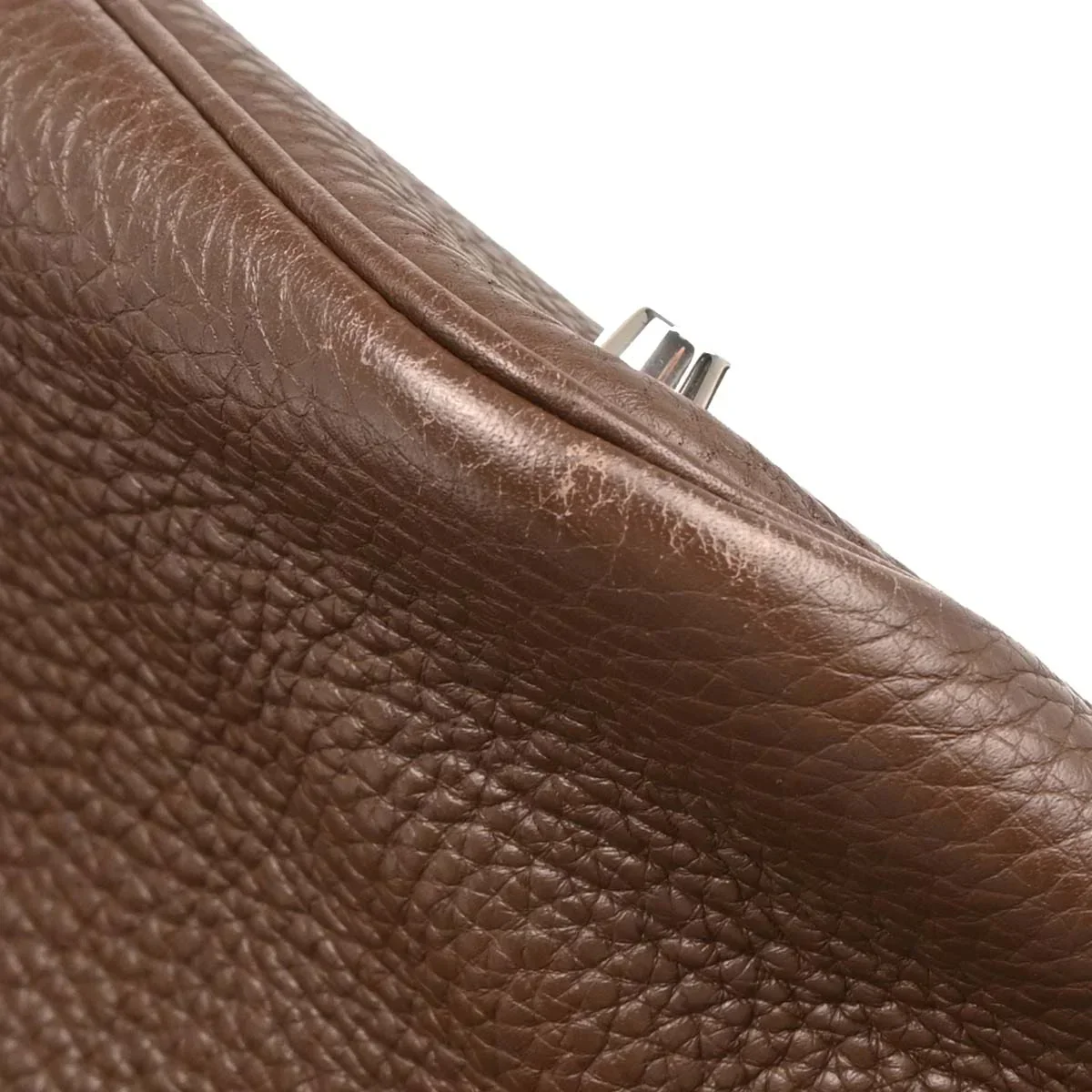 Hermes Chocolat Taurillon Clemence Picotin 22 MM Handbag - Image 7