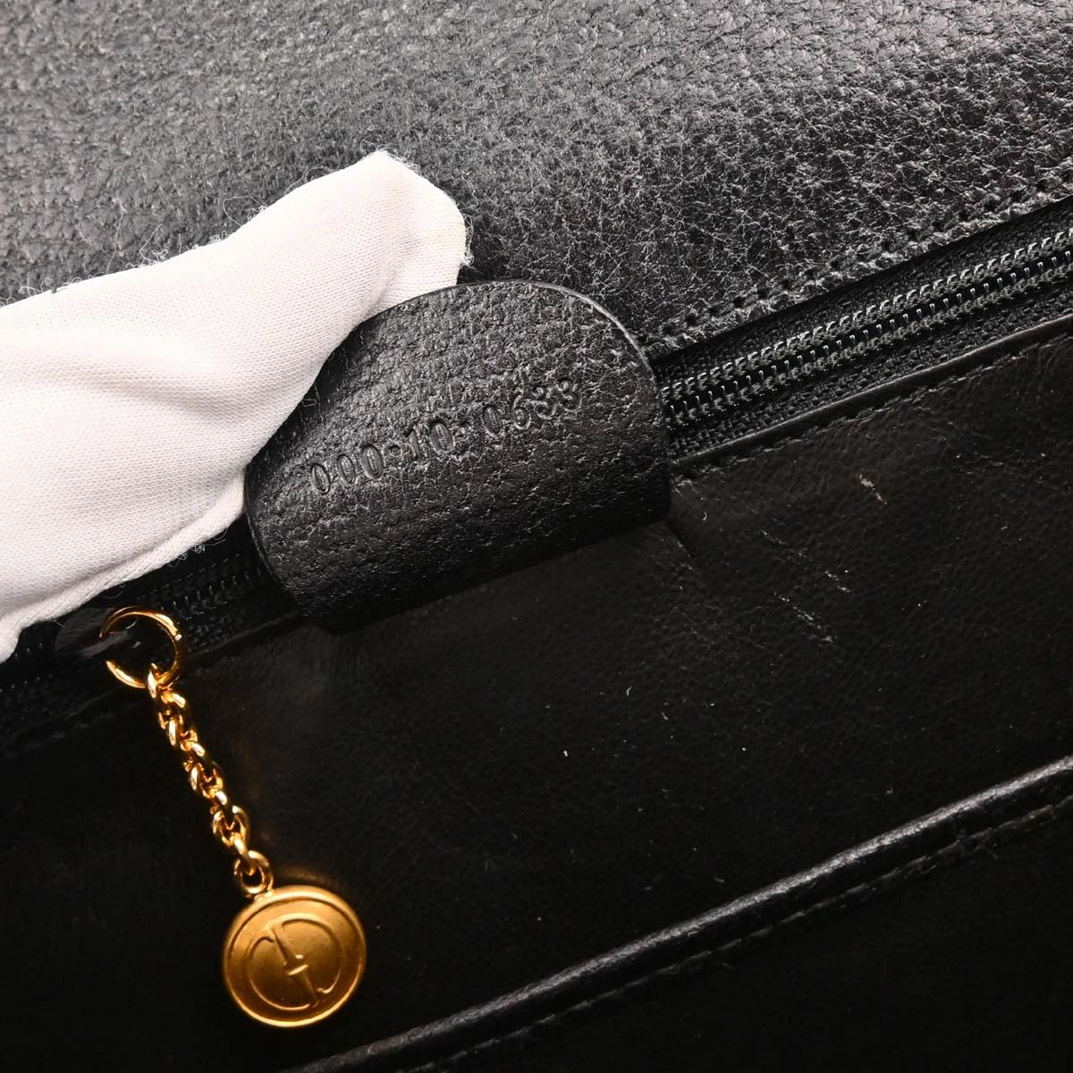 Gucci Black Pigskin Bamboo 2way Shoulder Handbag - Image 10