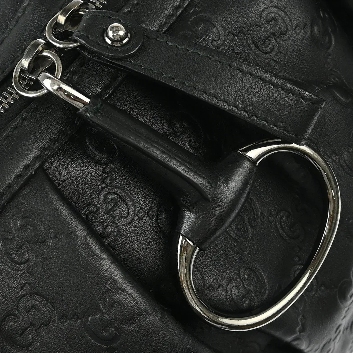Gucci Black Leather 2way Shoulder Handbag - Image 3