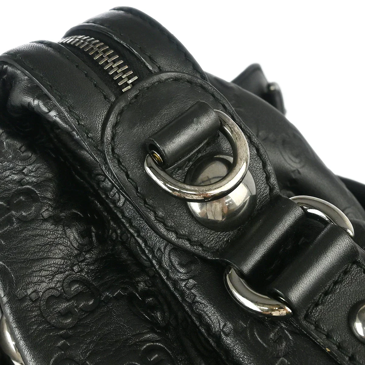 Gucci Black Leather 2way Shoulder Handbag - Image 4