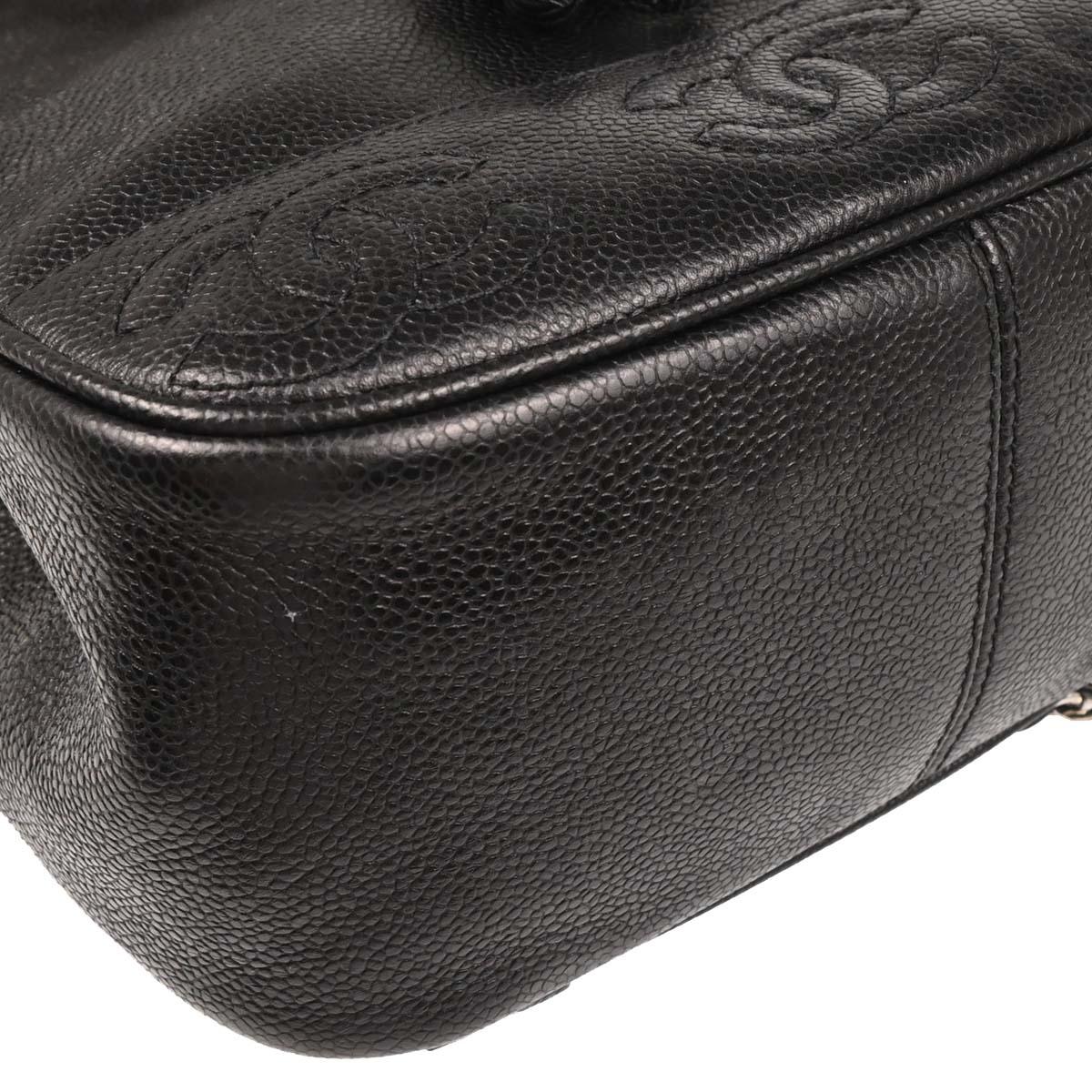 Chanel 1996-1997 Black Caviar Triple CC Backpack - Image 5