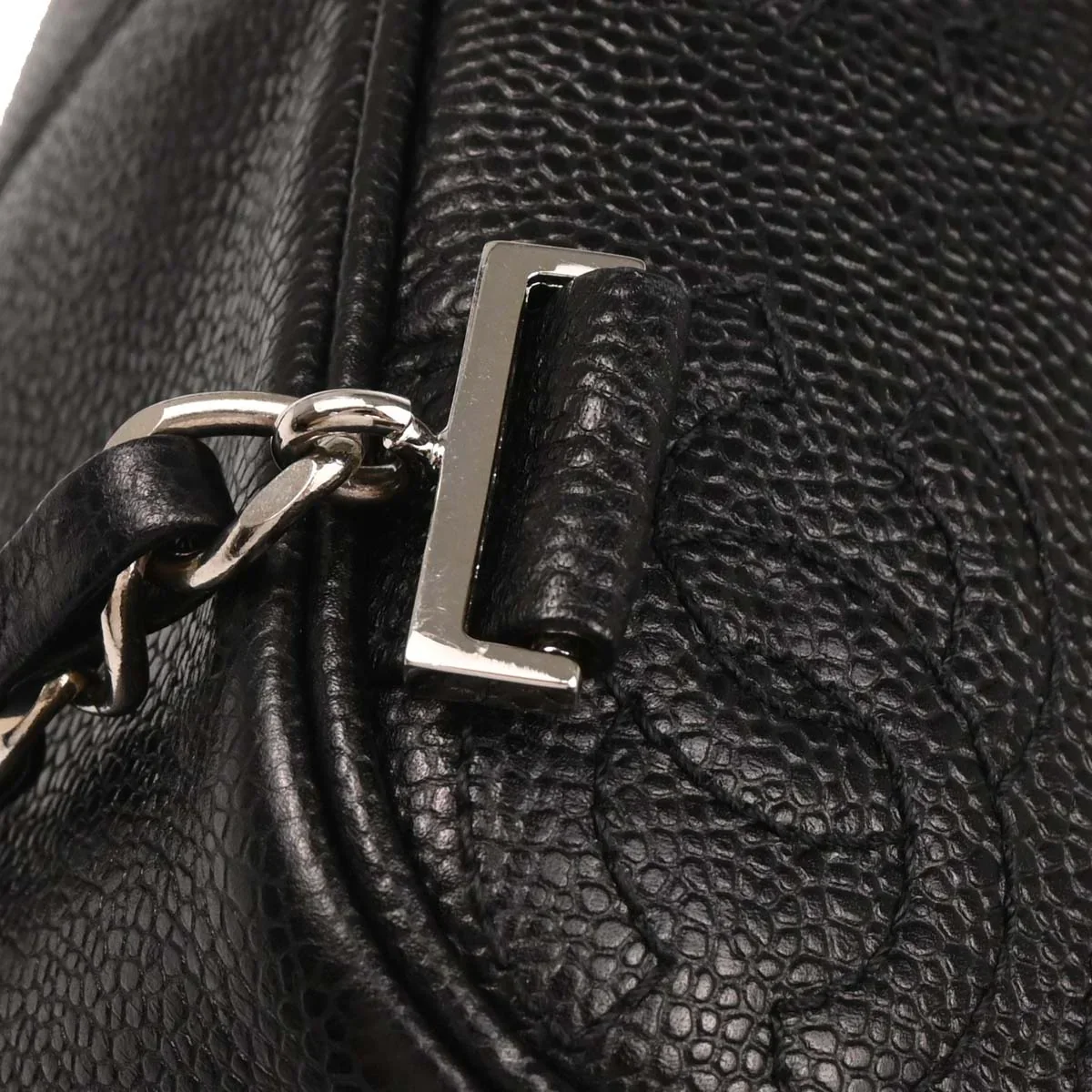 Chanel 1996-1997 Black Caviar Triple CC Backpack - Image 7