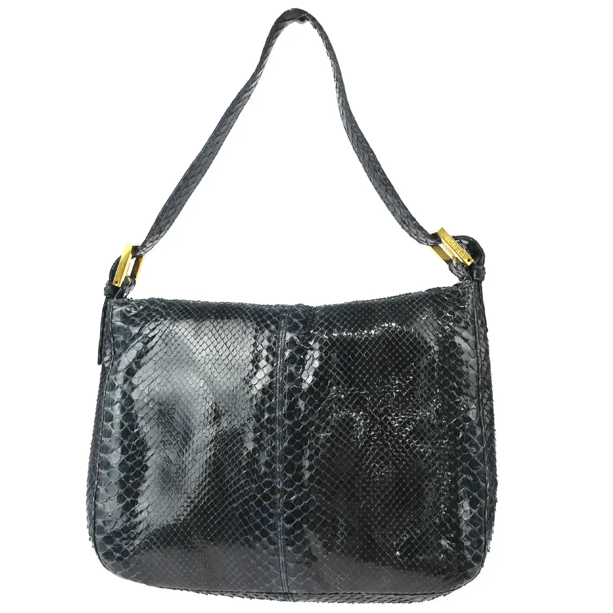 Fendi * Navy Python Handbag - Image 2