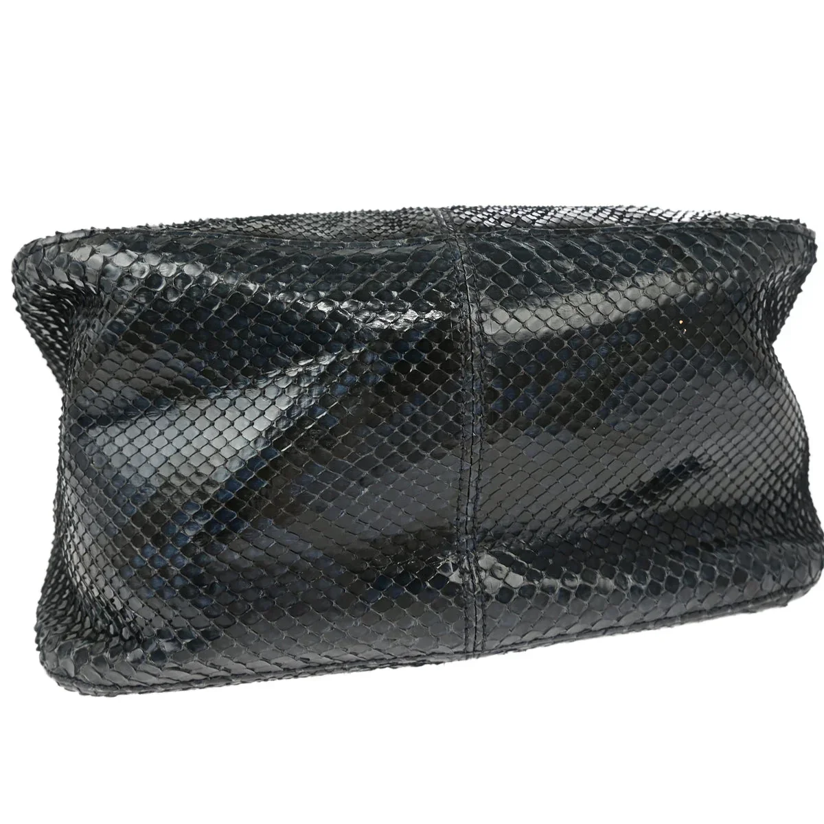 Fendi * Navy Python Handbag - Image 3