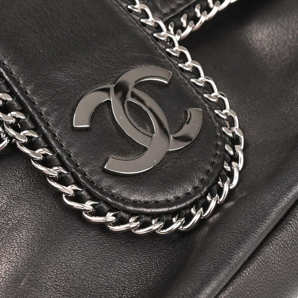 Chanel Black Calfskin Luxury Line Madison Flap Shoulder Bag - Image 6