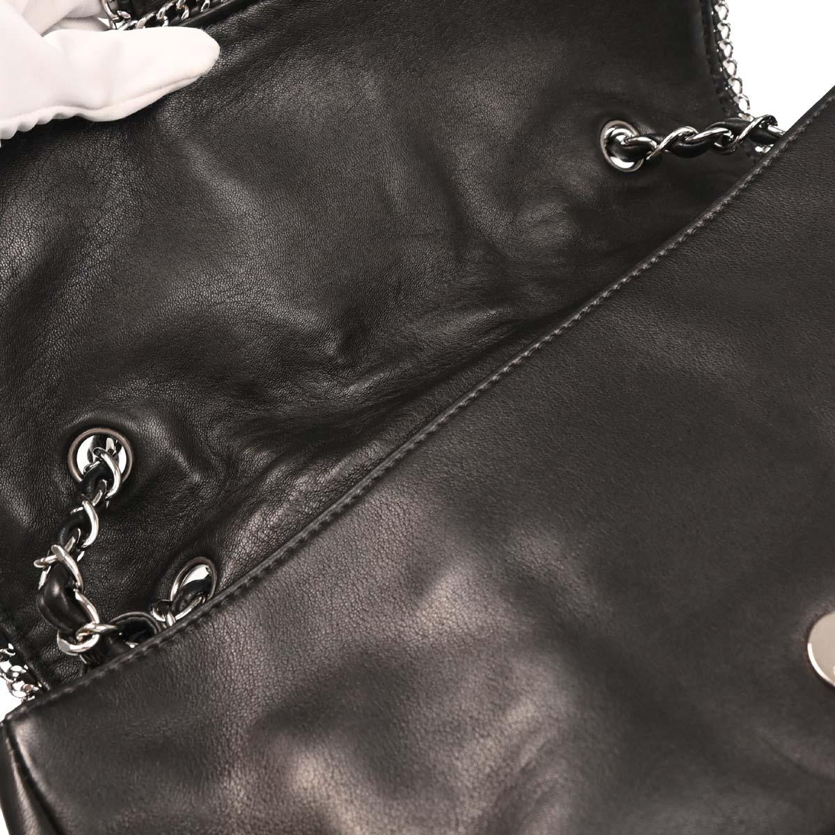 Chanel Black Calfskin Luxury Line Madison Flap Shoulder Bag - Image 8