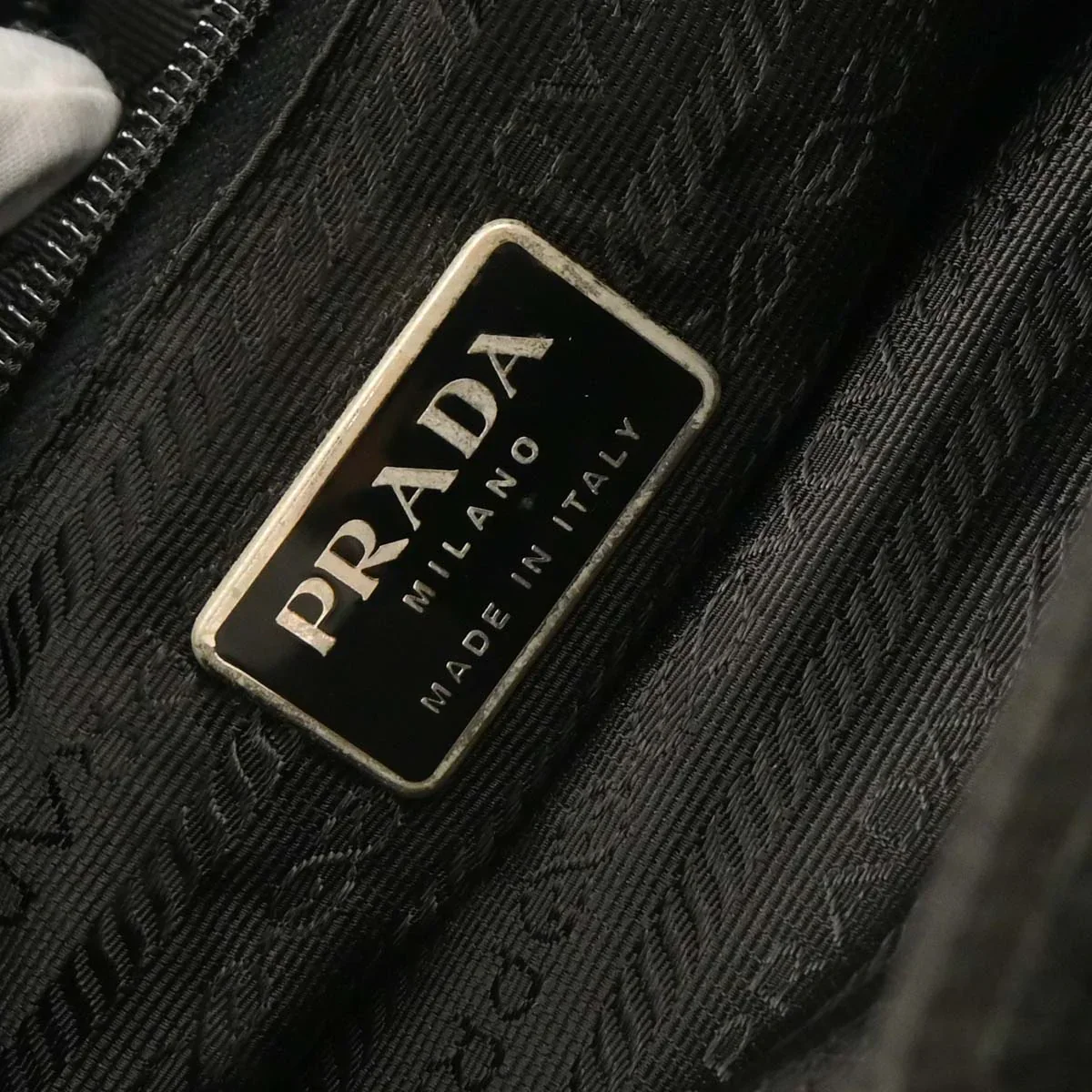 Prada Dark Green Nylon Handbag - Image 9