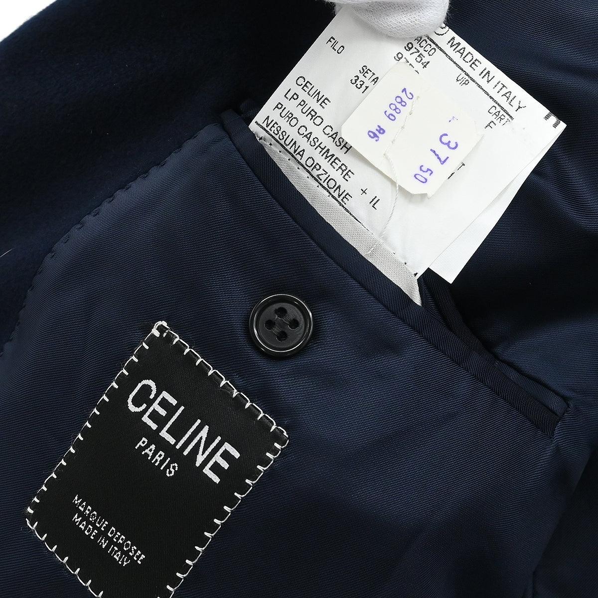 Celine Double Breasted Coat Navy #50 - Image 9