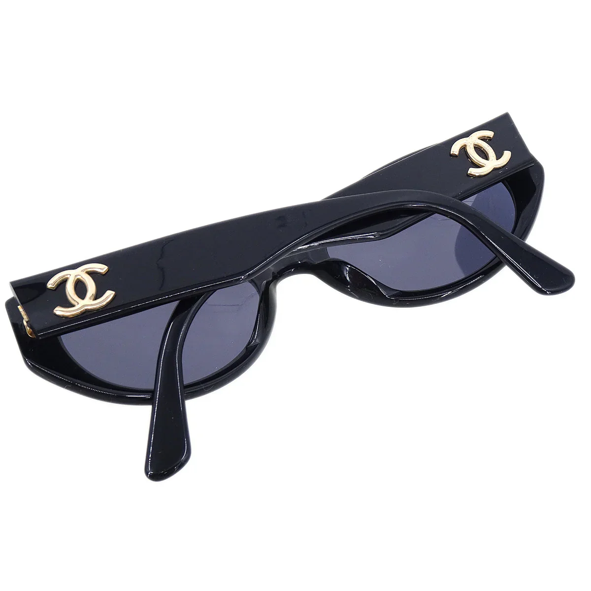 Chanel Sunglasses Eyewear Black Small Good - Image 6