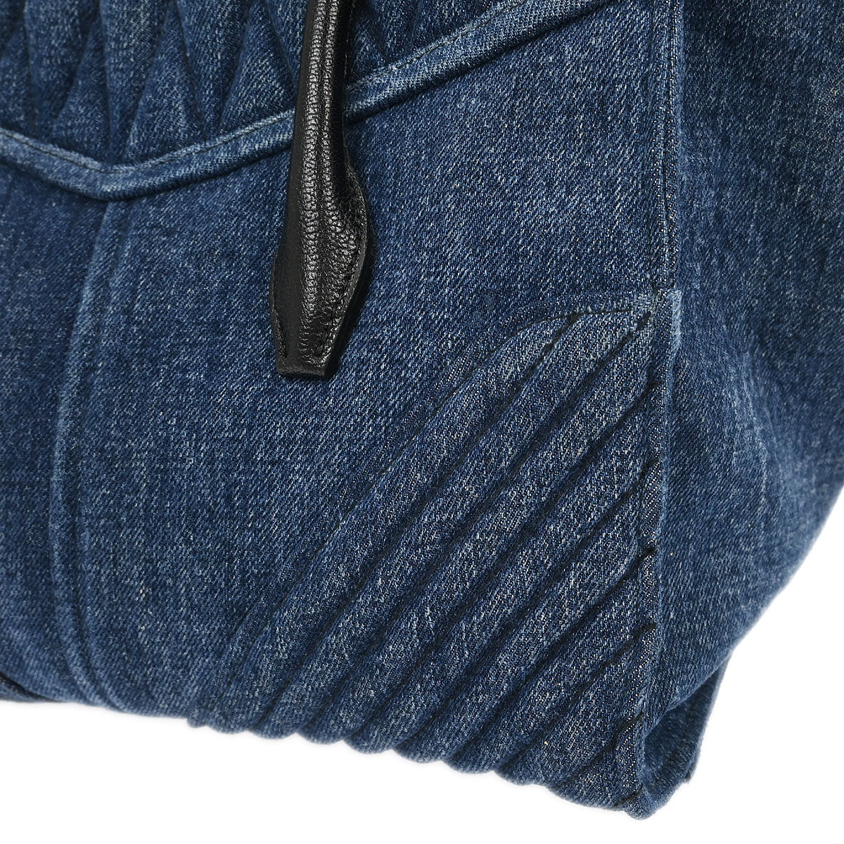 Miu Miu Blue Denim Biker 2way Shoulder Handbag - Image 6