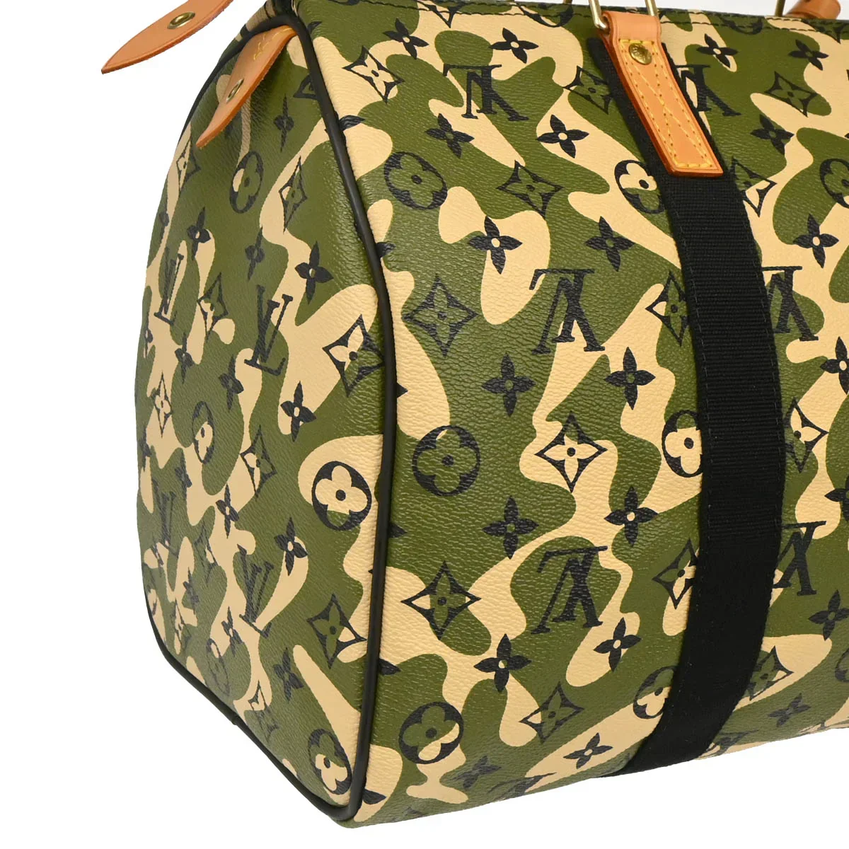 Louis Vuitton 2008 Green Monogramouflage Speedy 35 Handbag M95773 - Image 3
