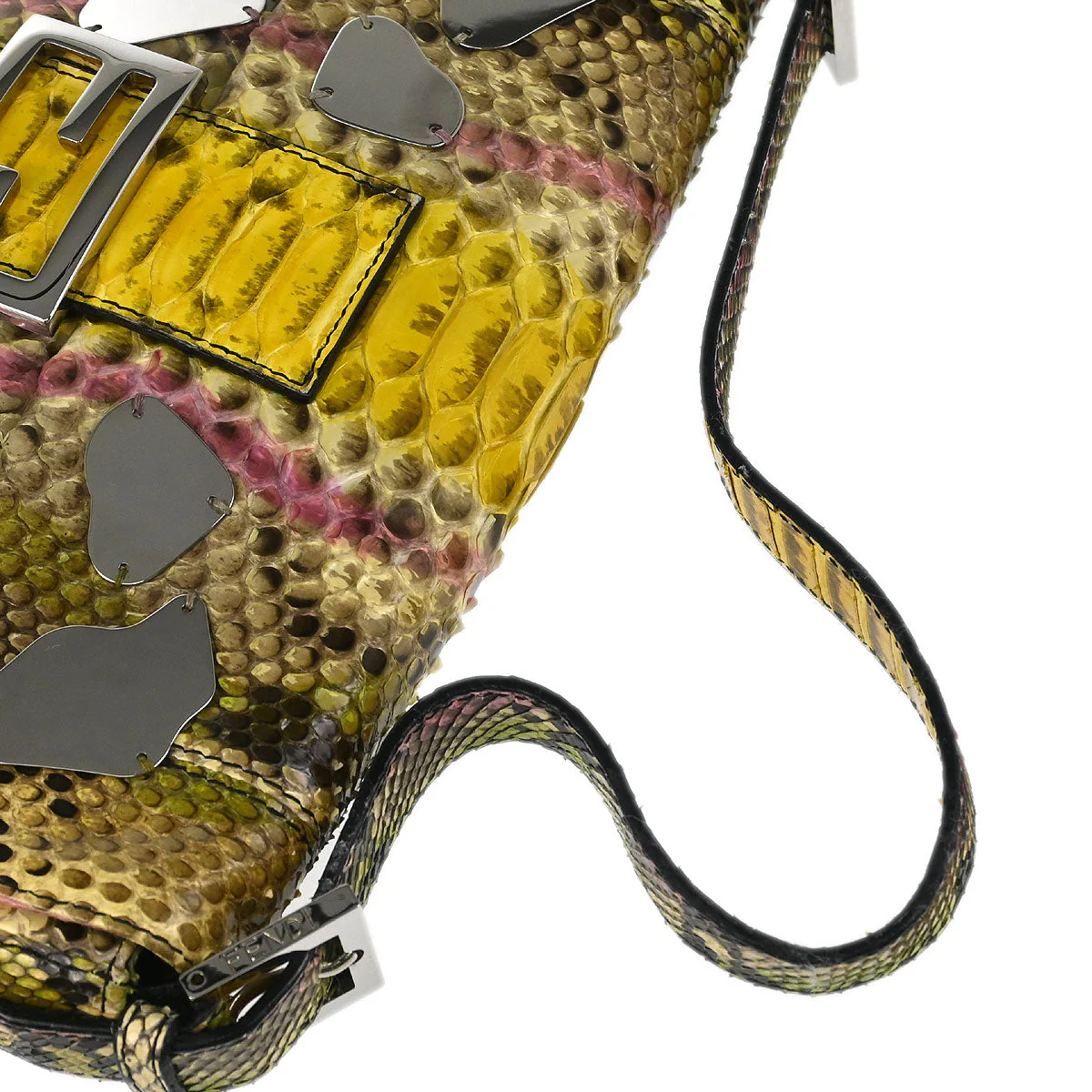 Fendi * Beige Python Baguette Handbag - Image 6