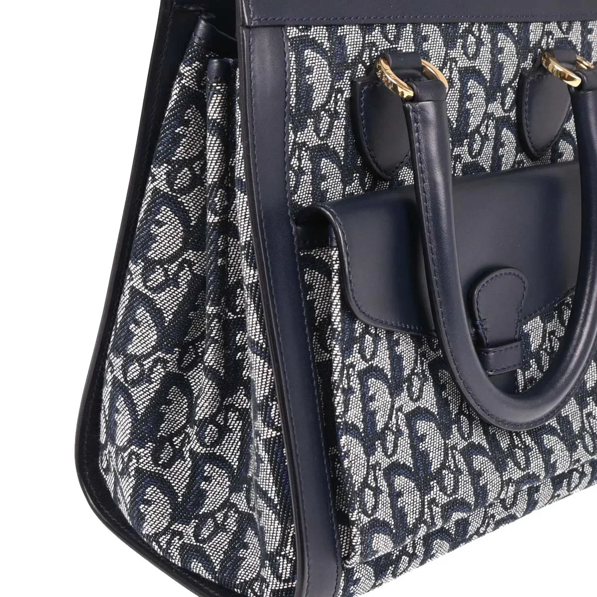Christian Dior 2002 Navy Trotter Handbag - Image 3
