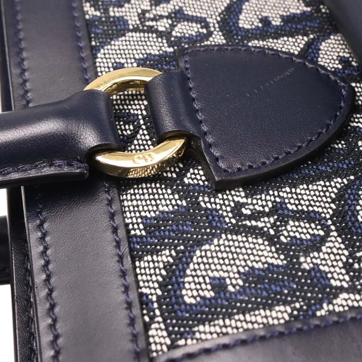 Christian Dior 2002 Navy Trotter Handbag - Image 6