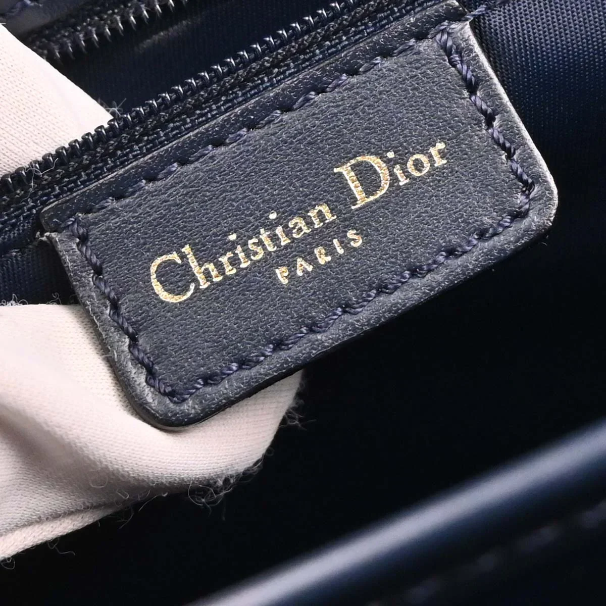 Christian Dior 2002 Navy Trotter Handbag - Image 9
