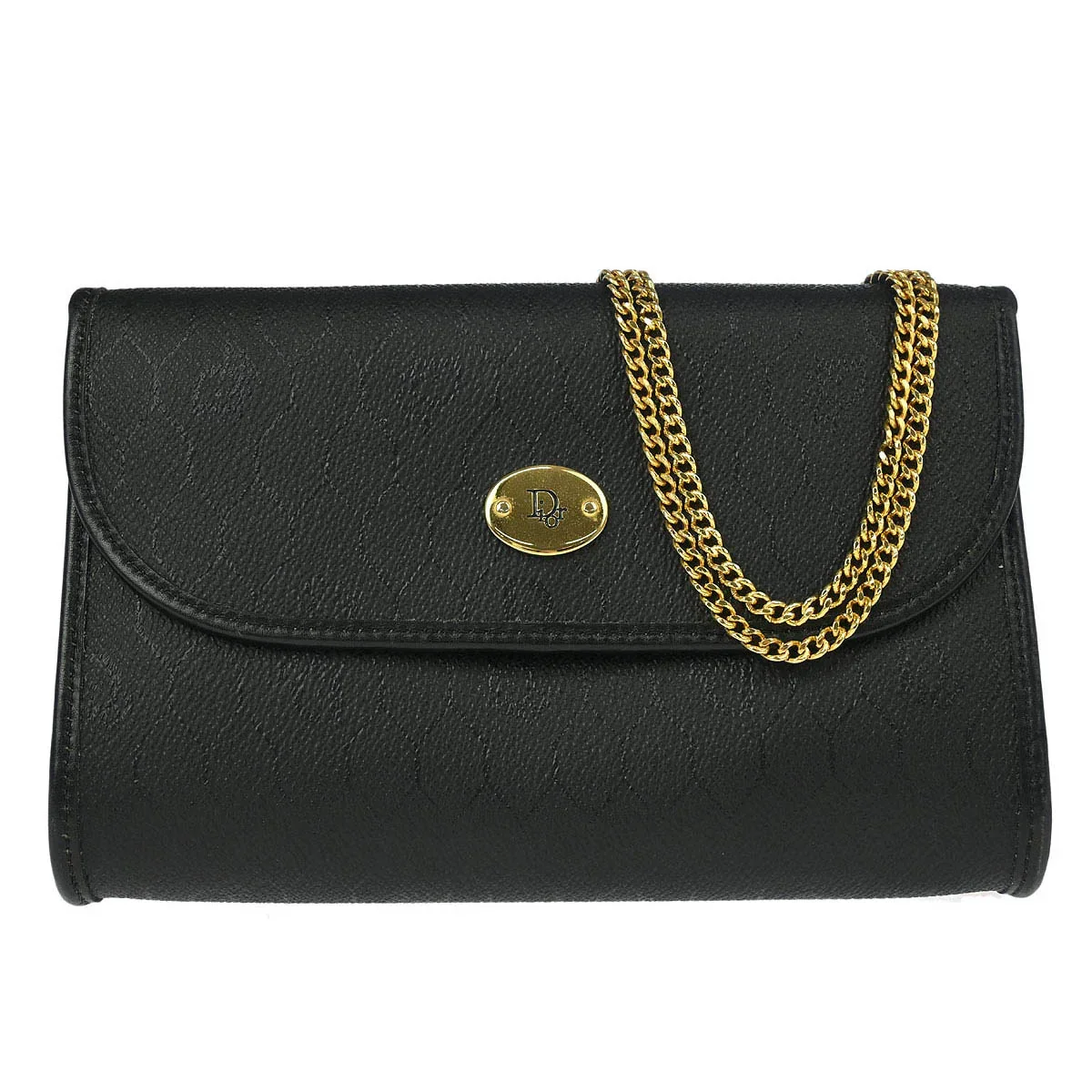 Christian Dior Black Honeycomb Shoulder Bag