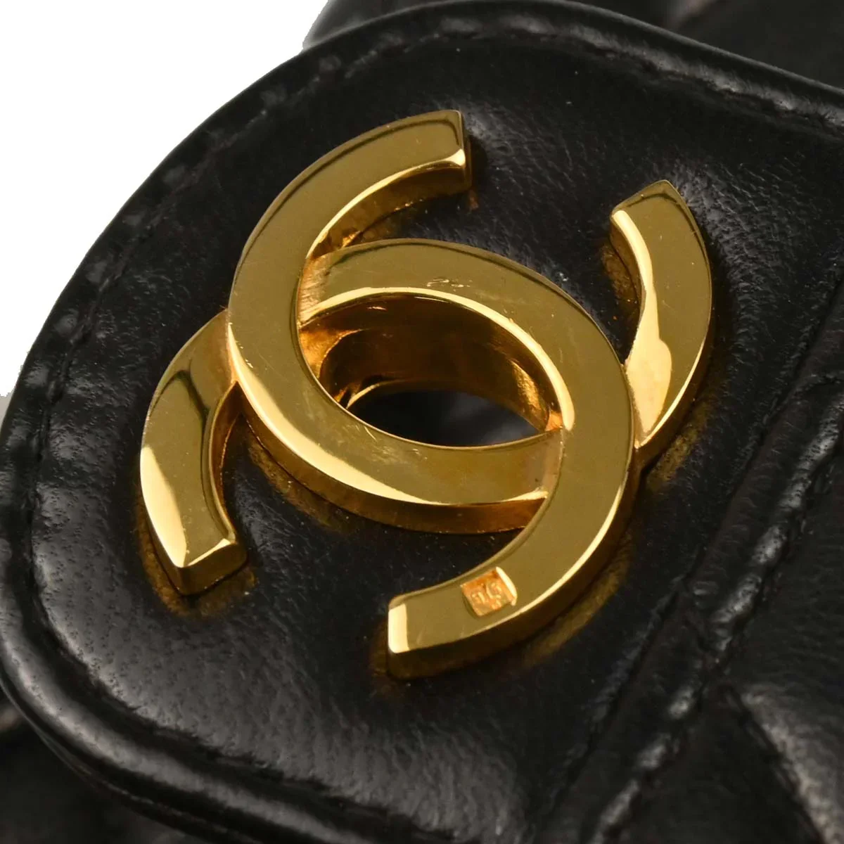 Chanel Black Lambskin Top Handle Handbag - Image 10