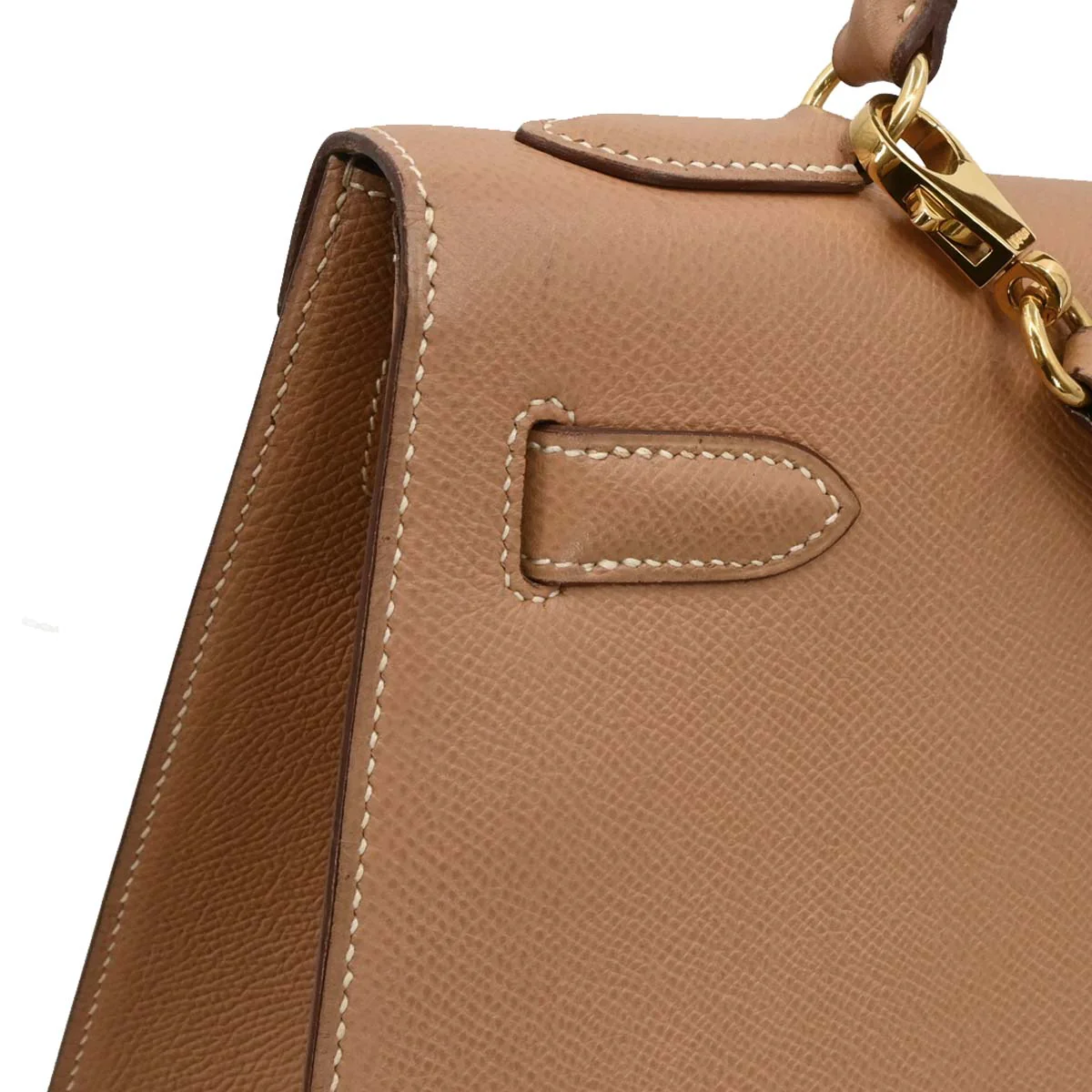 Hermes 1993 Natural Courchevel Kelly 32 Sellier 2way Shoulder Handbag - Image 3