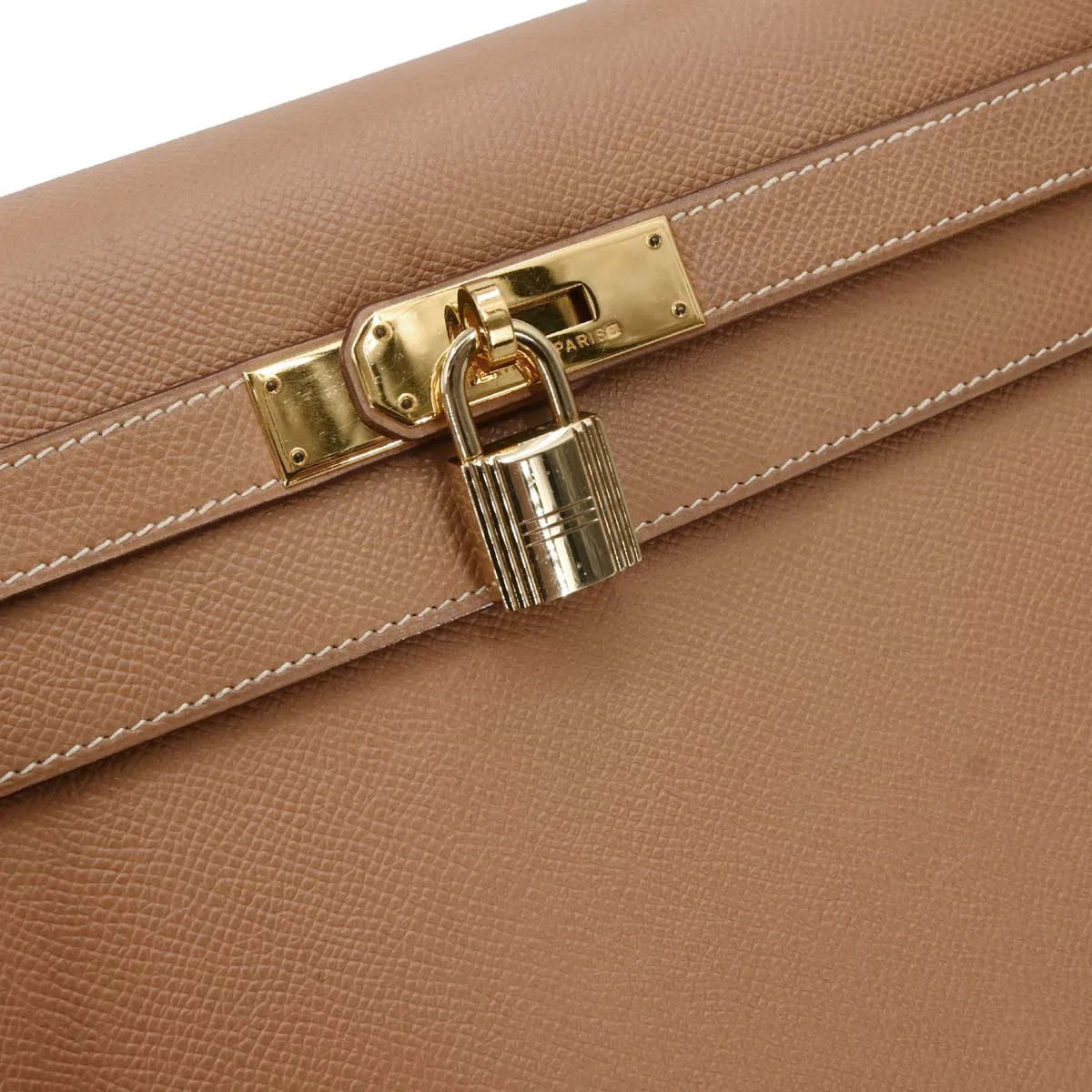 Hermes 1993 Natural Courchevel Kelly 32 Sellier 2way Shoulder Handbag - Image 7