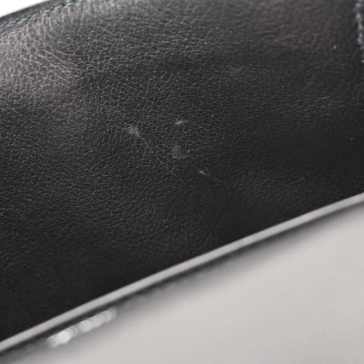 Hermes 2004 Black Evergrain Kelly Pochette Handbag - Image 7