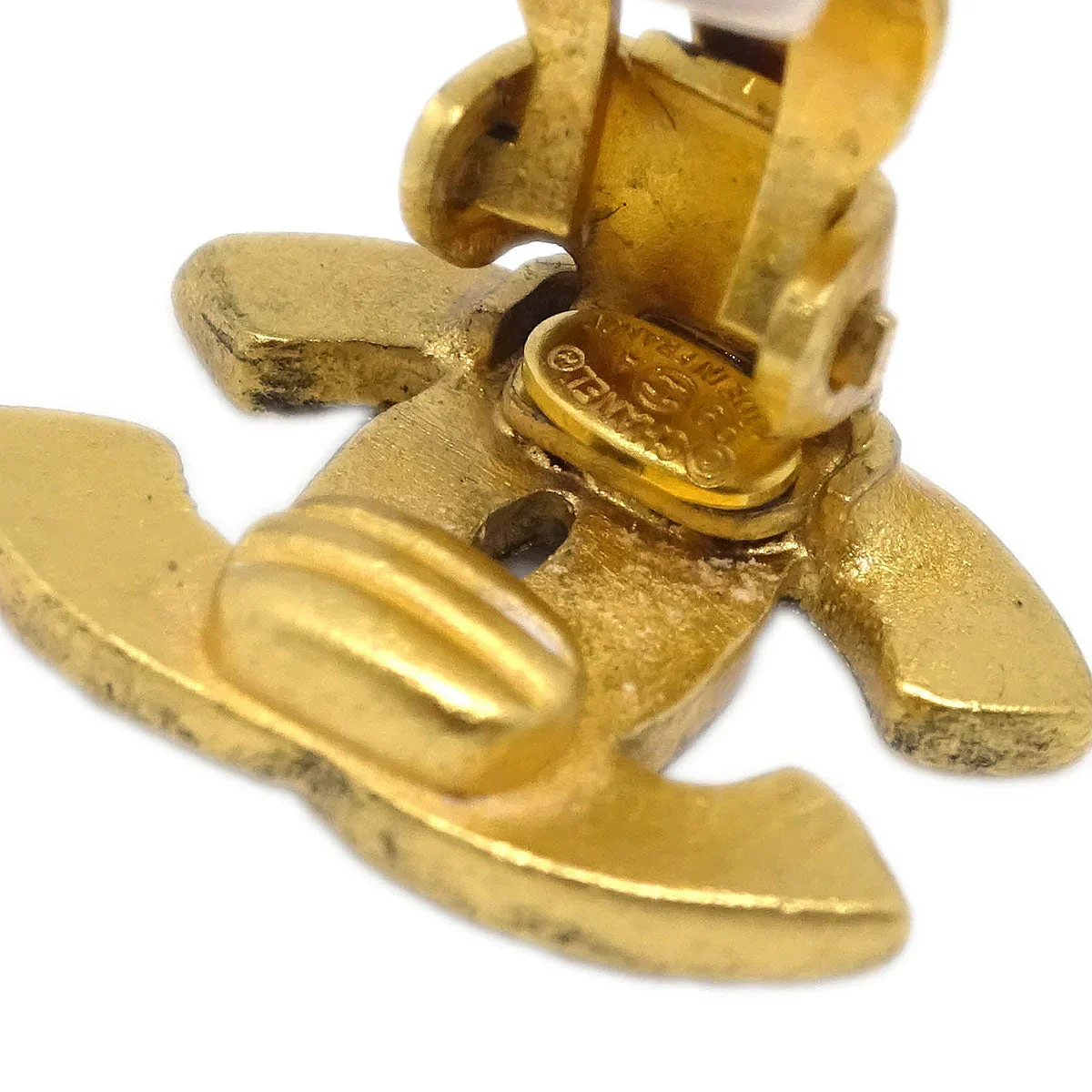 Chanel Gold CC Earrings Clip-On 99A - Image 4