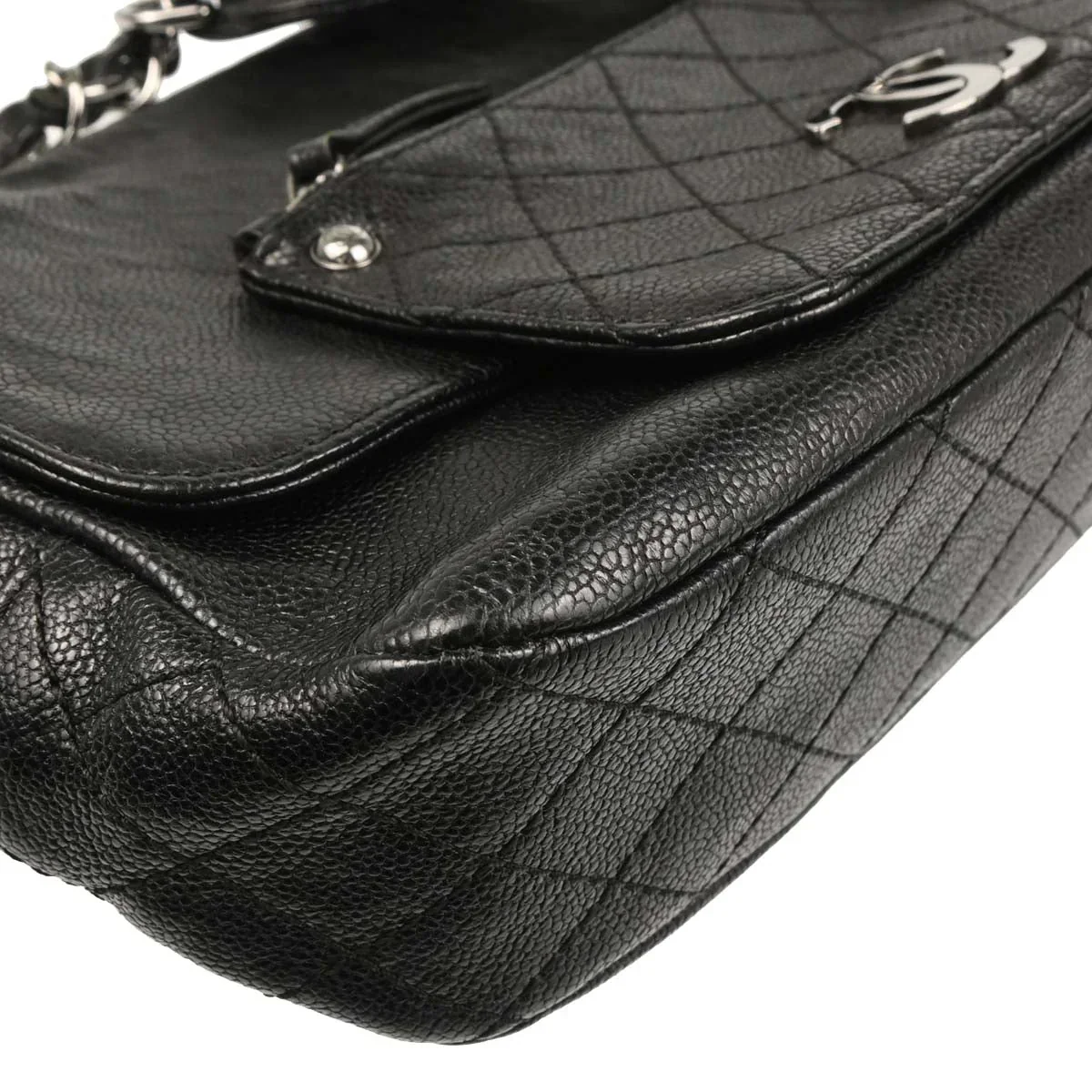 Chanel 2006-2008 Black Caviar Handbag - Image 4