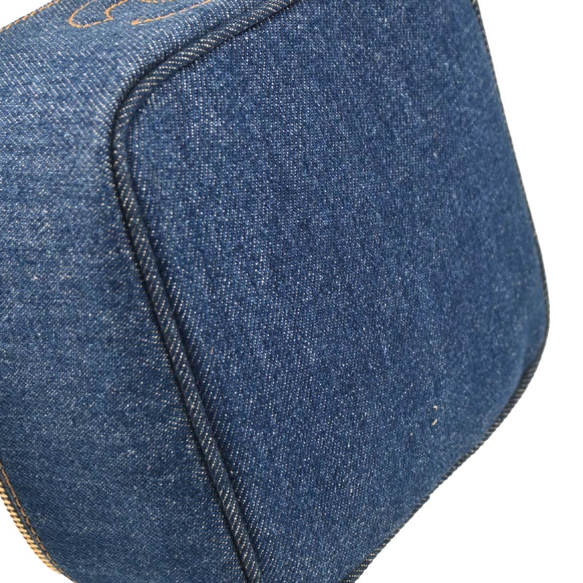 Chanel 1996-1997 Blue Denim Vanity Handbag - Image 4