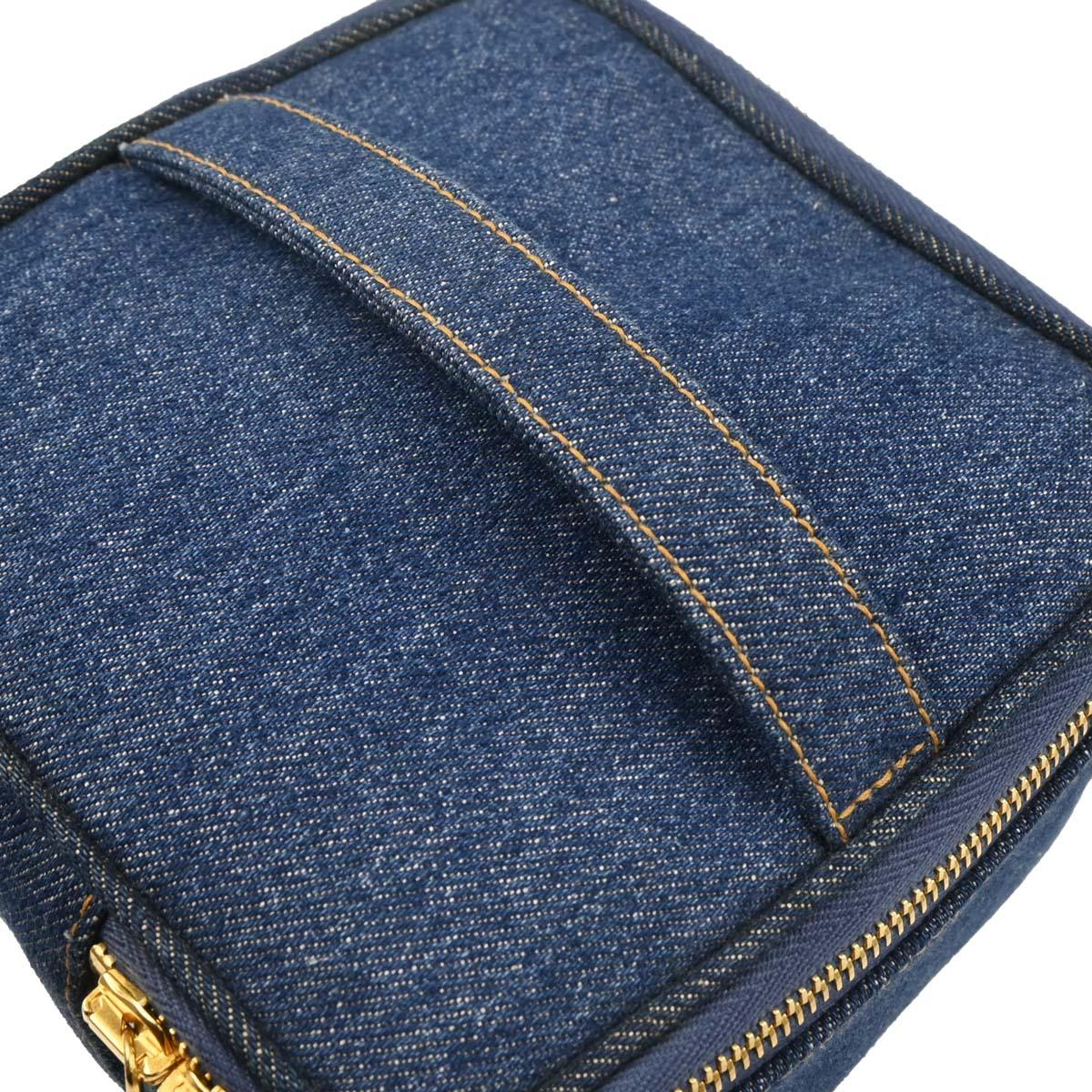 Chanel 1996-1997 Blue Denim Vanity Handbag - Image 6