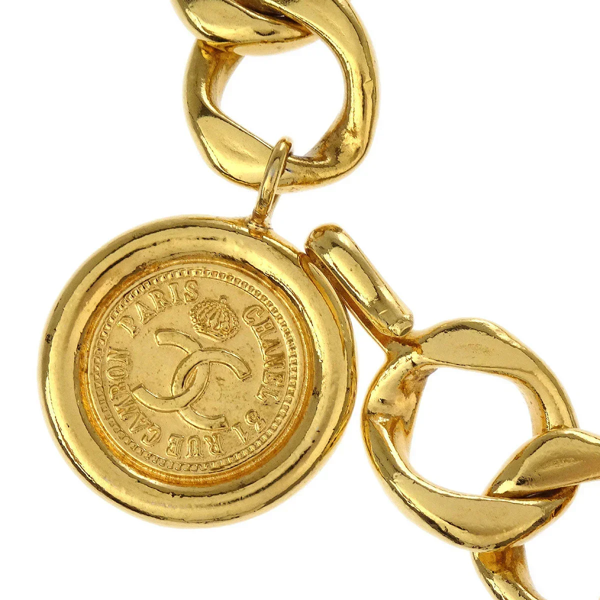 Chanel Chain Belt Medallion Gold Small Good - Image 4