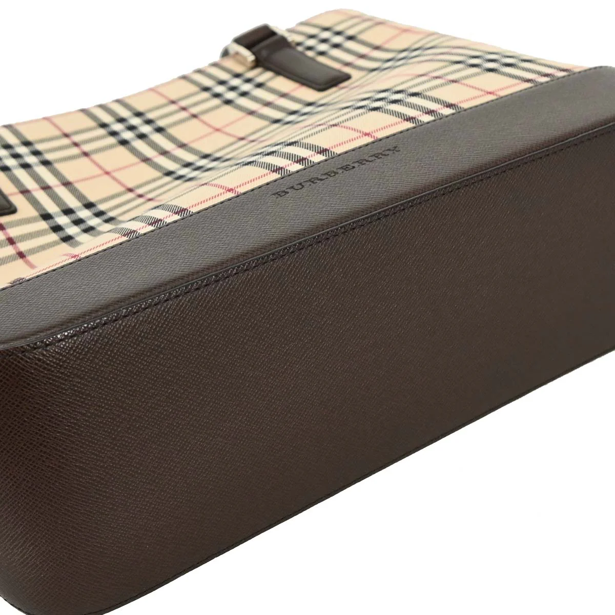 Burberry Beige Canvas Burberry Check Tote Handbag - Image 4