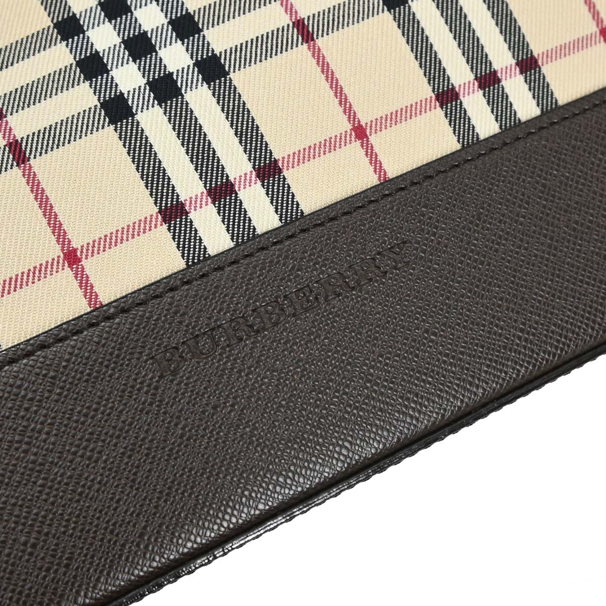 Burberry Beige Canvas Burberry Check Tote Handbag - Image 5