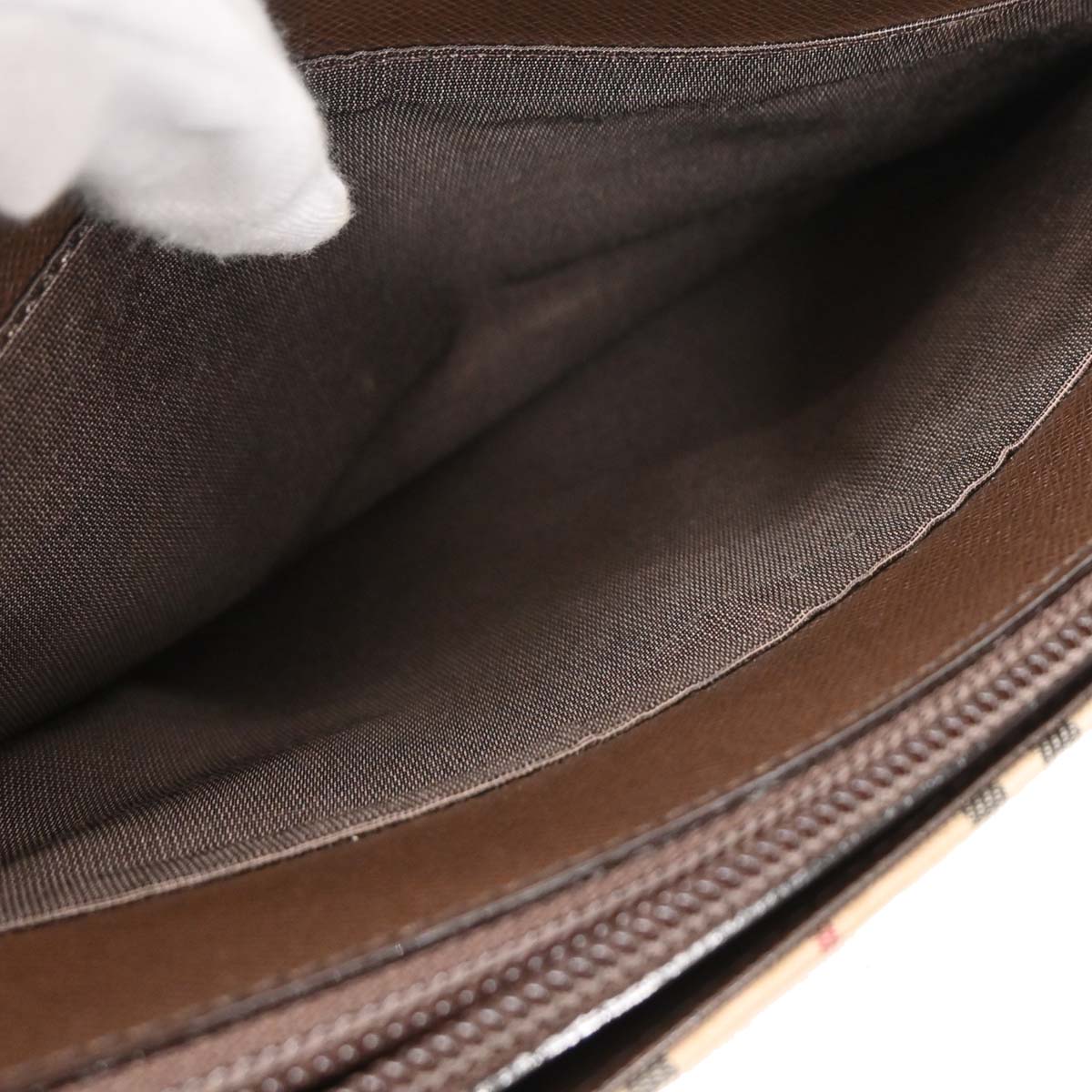 Burberry Beige Canvas Burberry Check Tote Handbag - Image 9