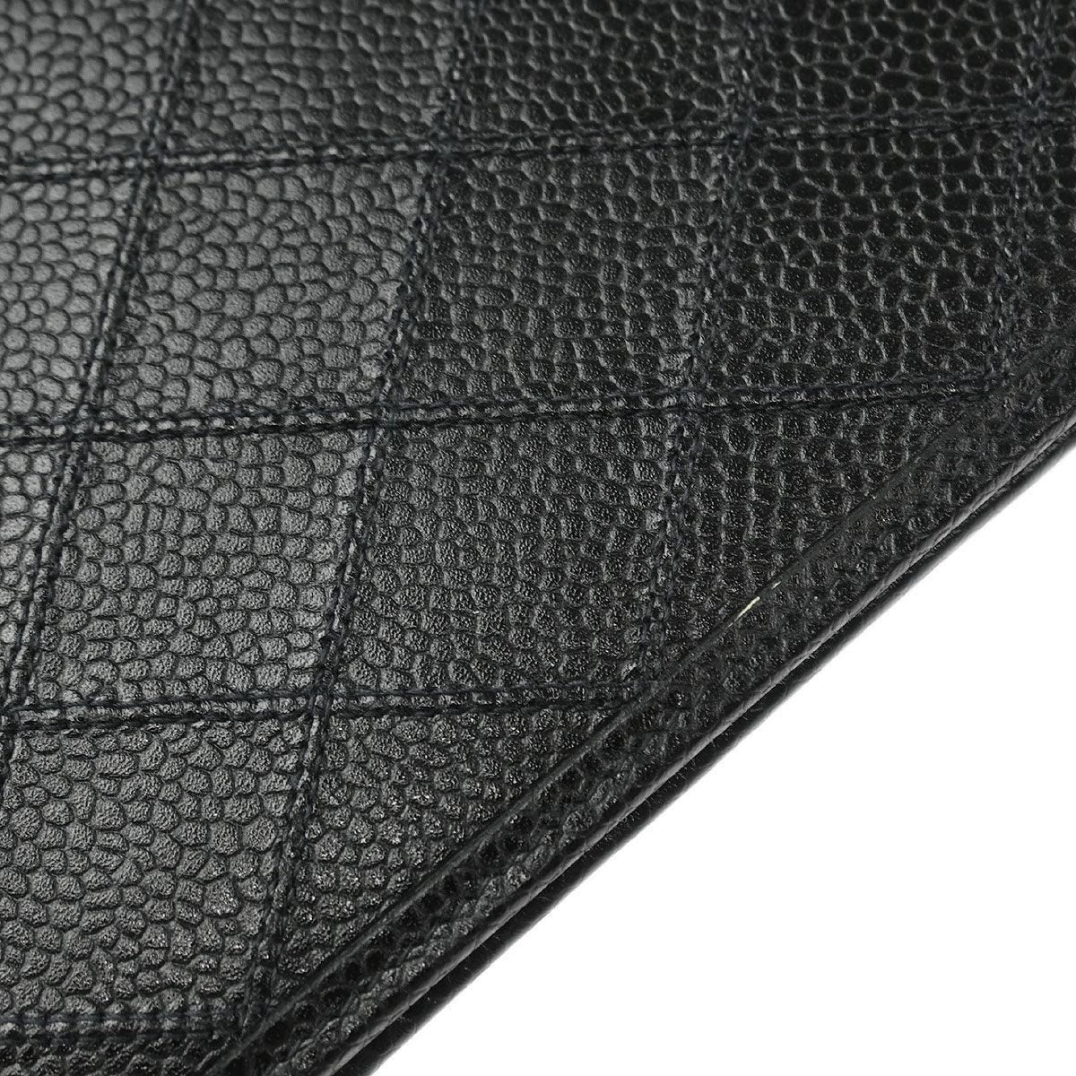 Chanel 1996-1997 Black Caviar Bicolore Long Wallet - Image 3