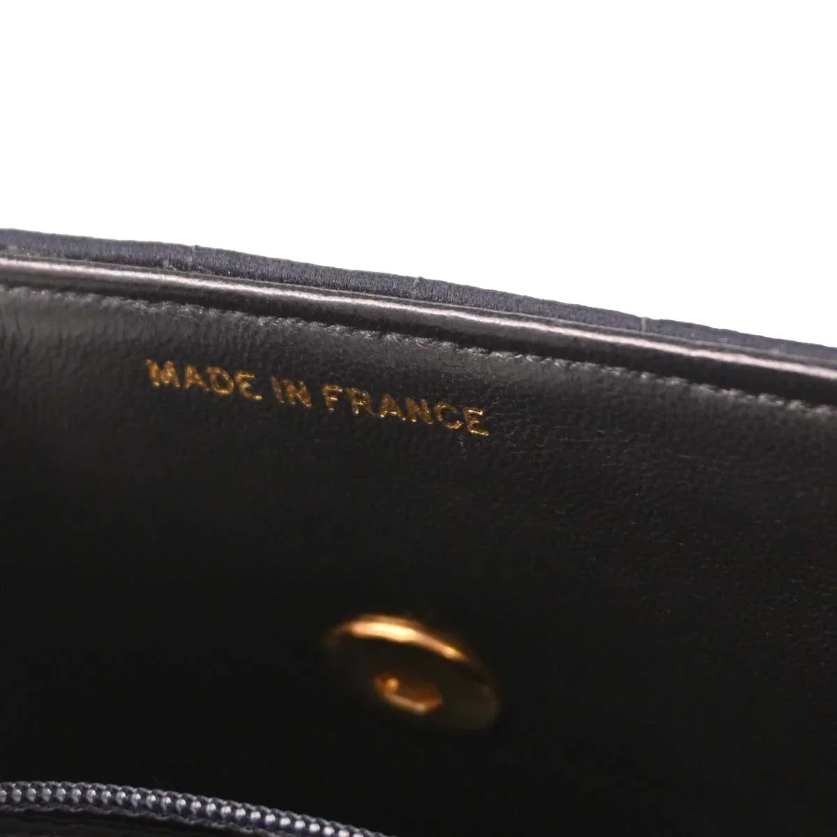 Chanel 1991-1994 Black Satin Shoulder Bag - Image 8