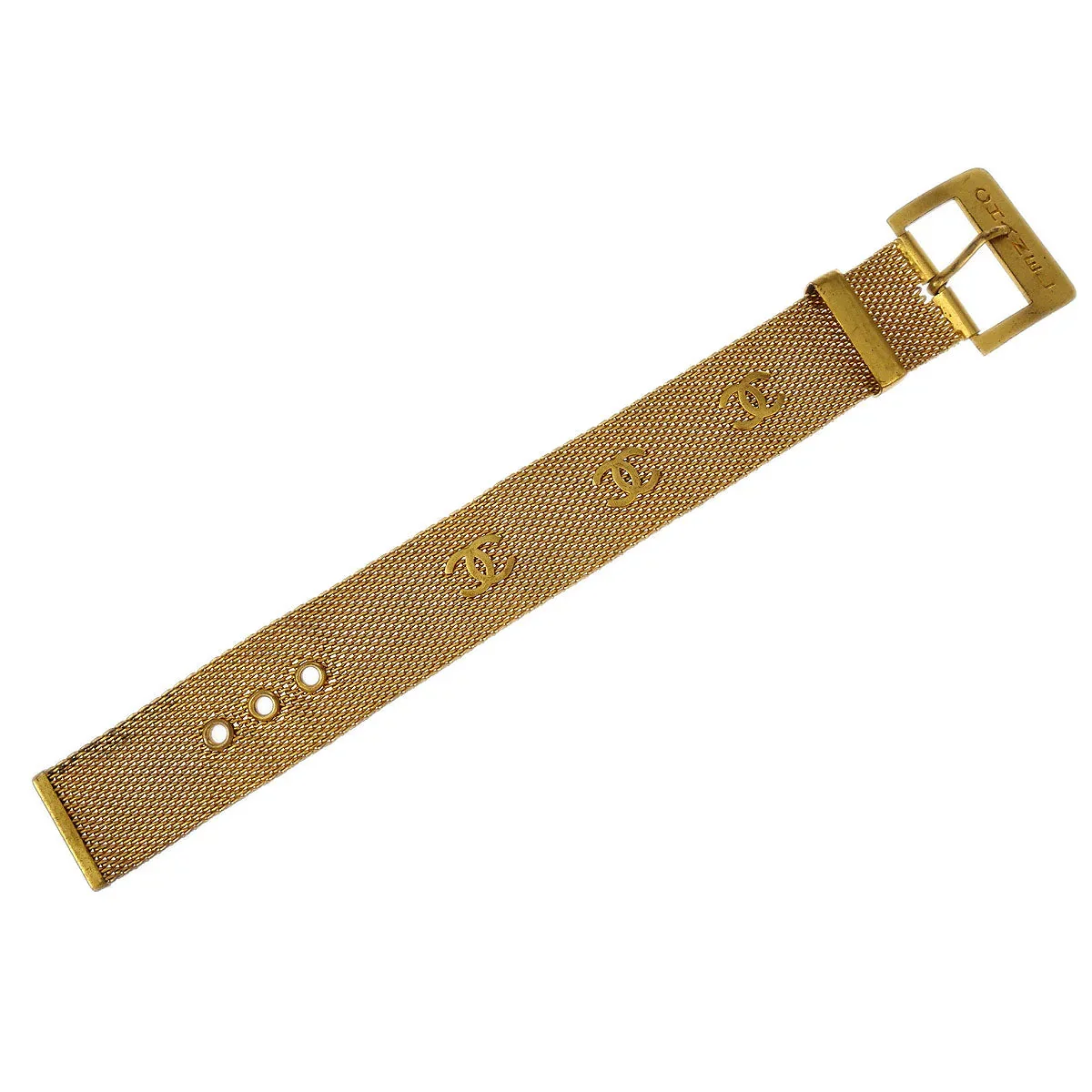 Chanel Bracelet Bangle Mesh Gold 95P - Image 2