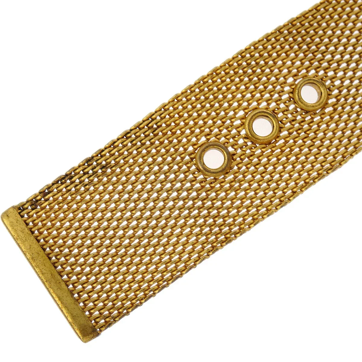 Chanel Bracelet Bangle Mesh Gold 95P - Image 8