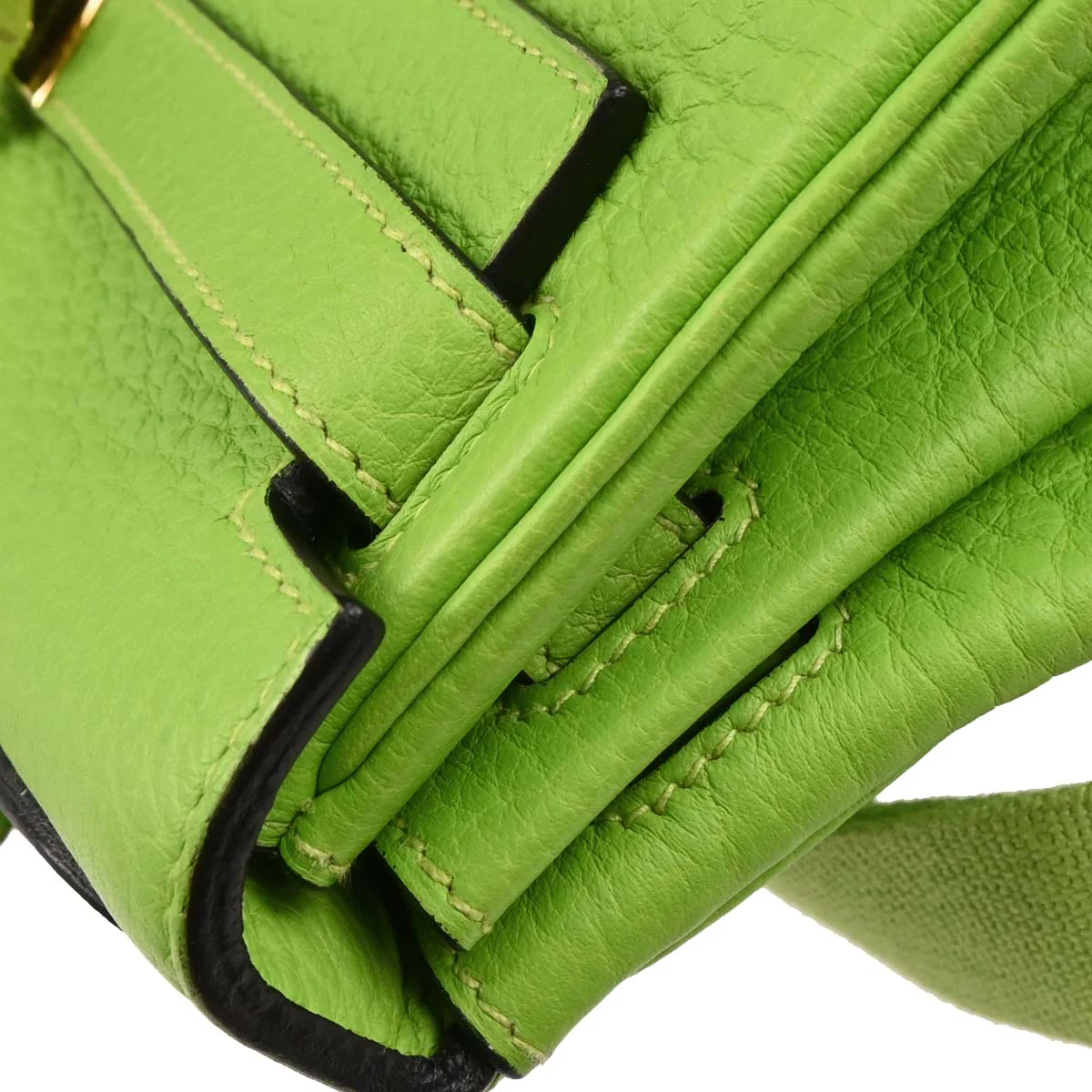 Hermes 2004 Apple Green Taurillon Clemence Kelly A Dos GM Backpack - Image 6