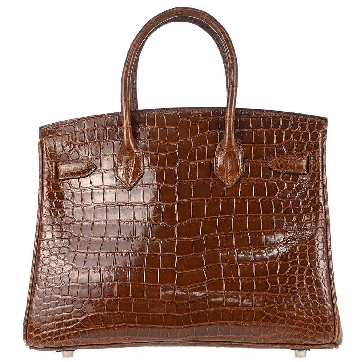Hermes * 2009 Miel Porosus Birkin 30 Handbag - Image 2