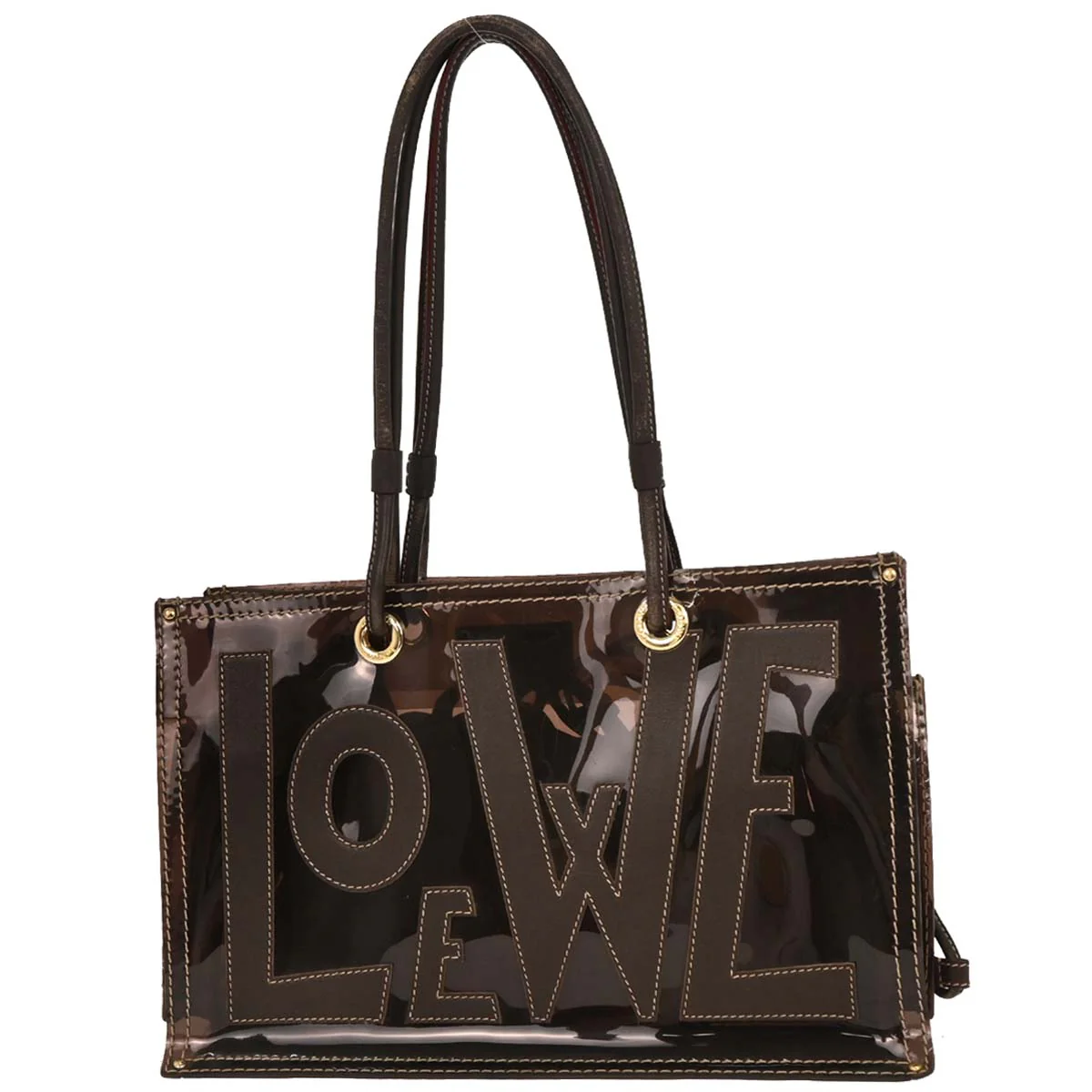Loewe Brown PVC Tote Bag - Image 2