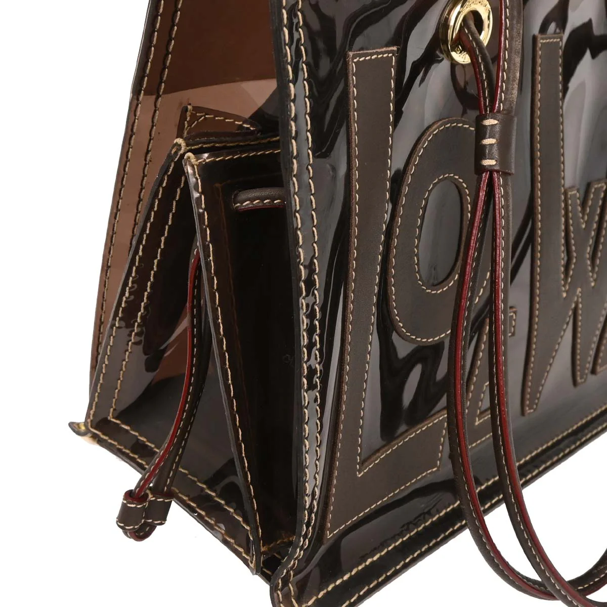 Loewe Brown PVC Tote Bag - Image 3