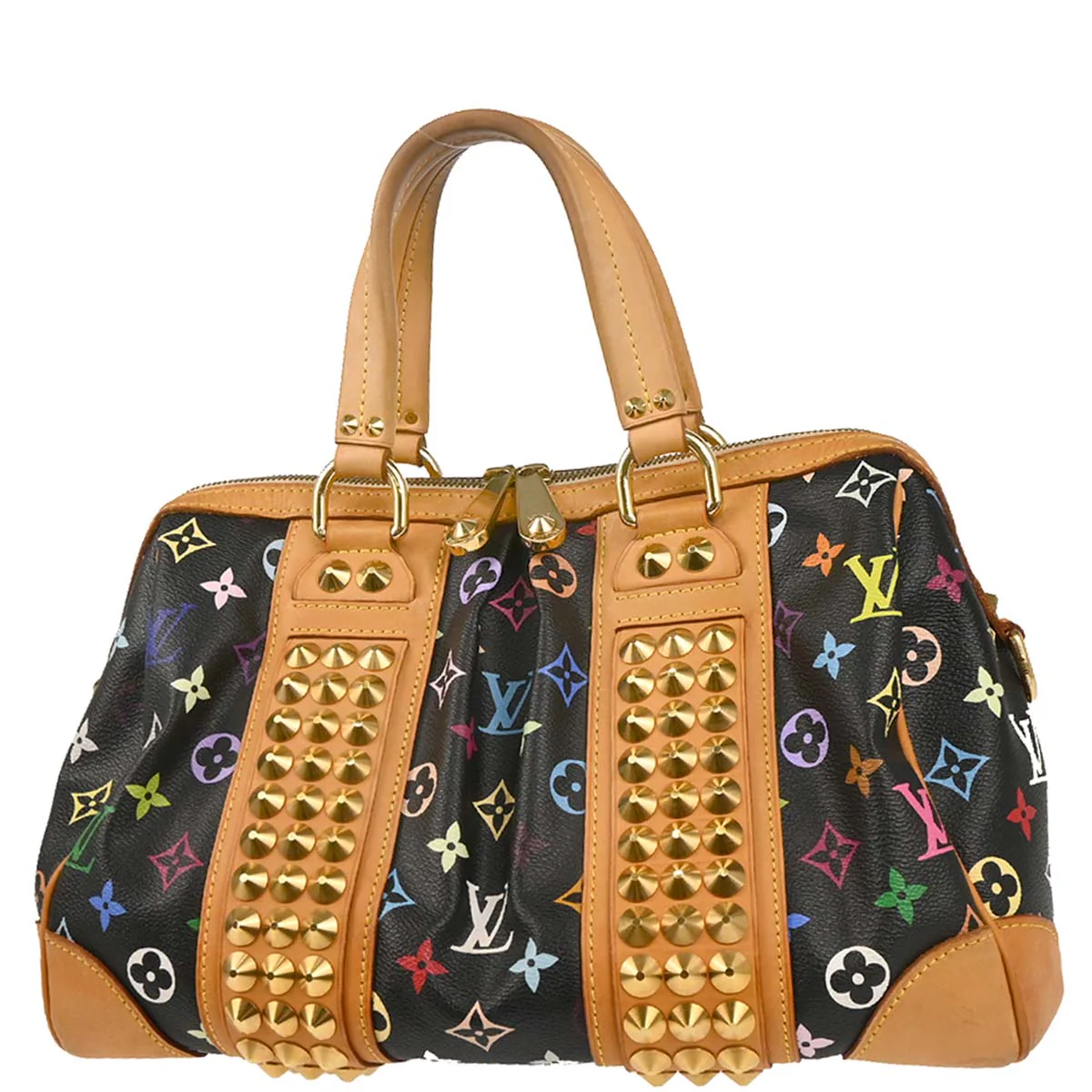 Louis Vuitton 2010 Black Multicolor Courtney MM Handbag M45642 - Image 2
