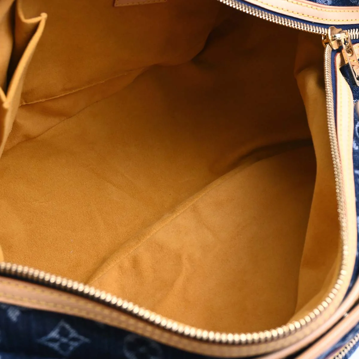 Louis Vuitton 2006 Blue Monogram Denim Cabas Raye GM 2way Shoulder Tote M95336 - Image 8