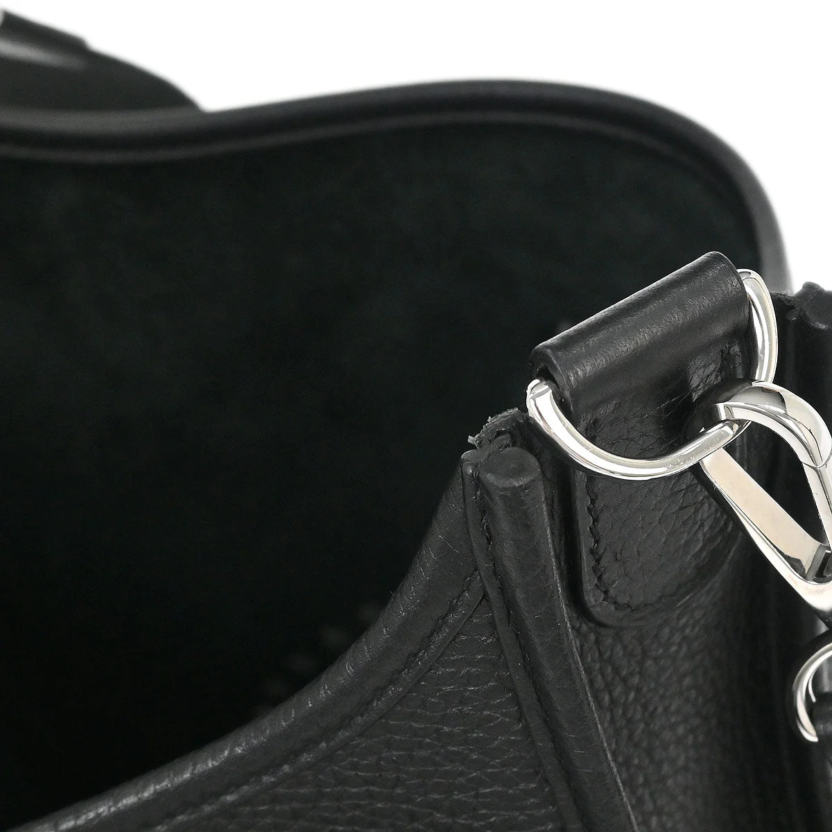 Hermes 2017 Black Taurillon Clemence Evelyne 3 29 PM Shoulder Bag - Image 7