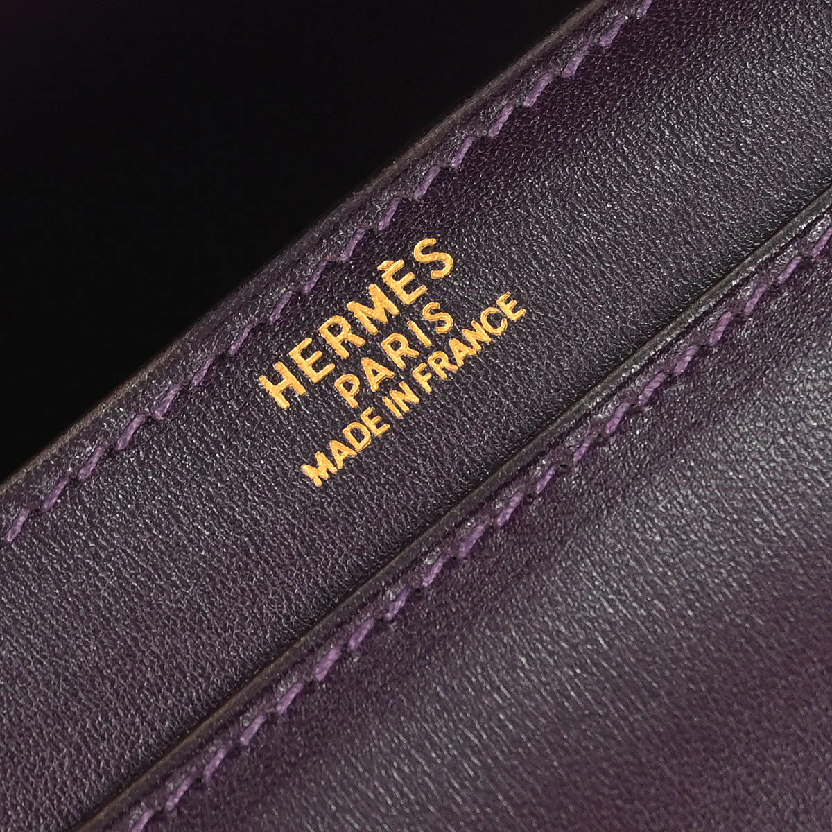 Hermes Raisin Box Calf Piano Handbag - Image 7