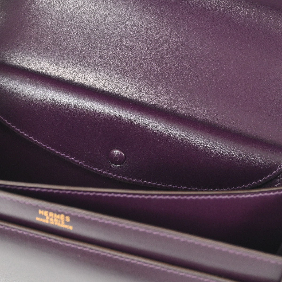 Hermes Raisin Box Calf Piano Handbag - Image 8