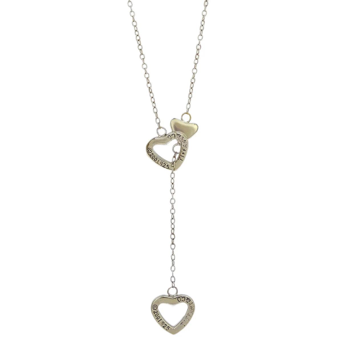 Tiffany & Co. Heart Link Lariat Necklace Ag925