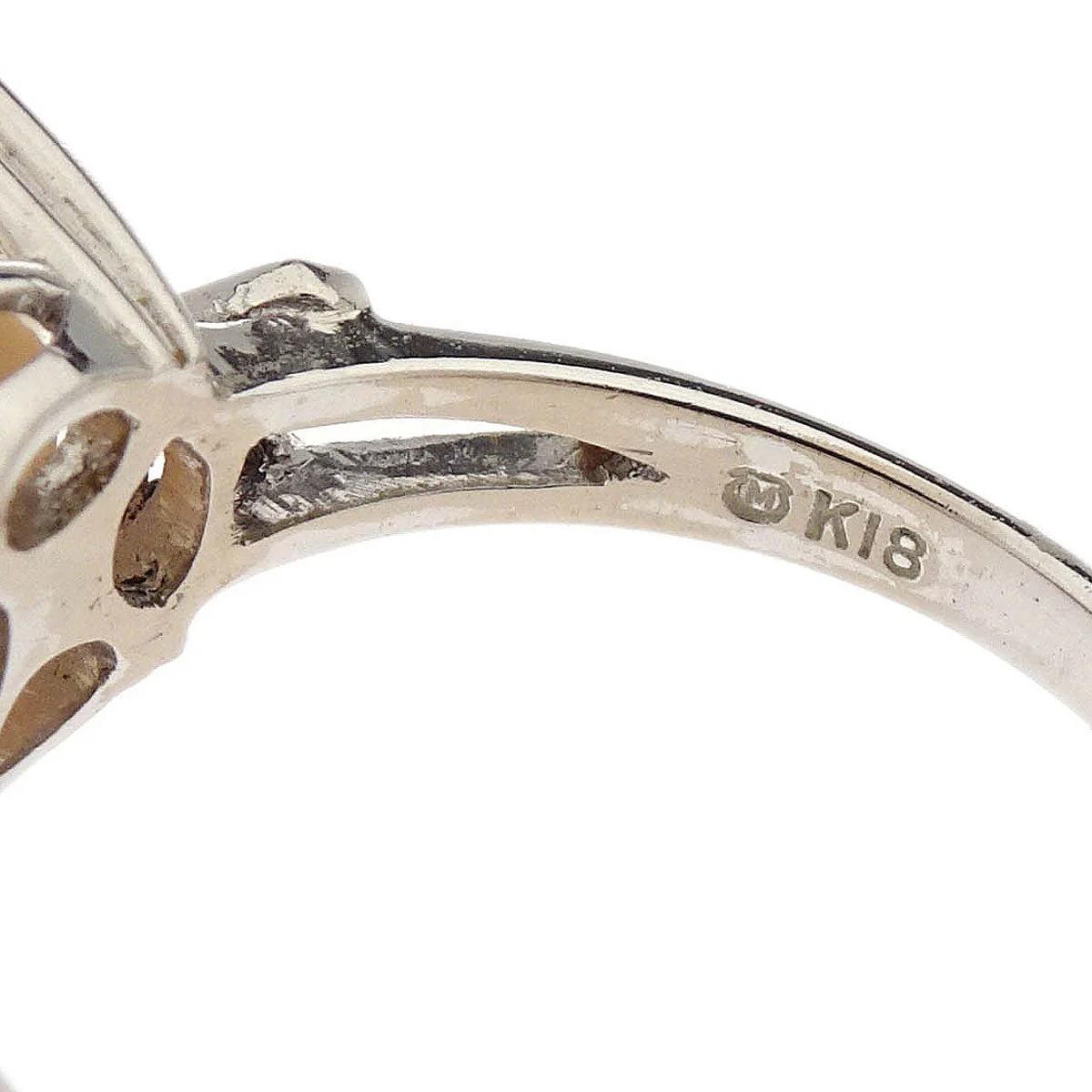 Mikimoto Ring 18K Genuine Pearl Silver #49 - Image 4