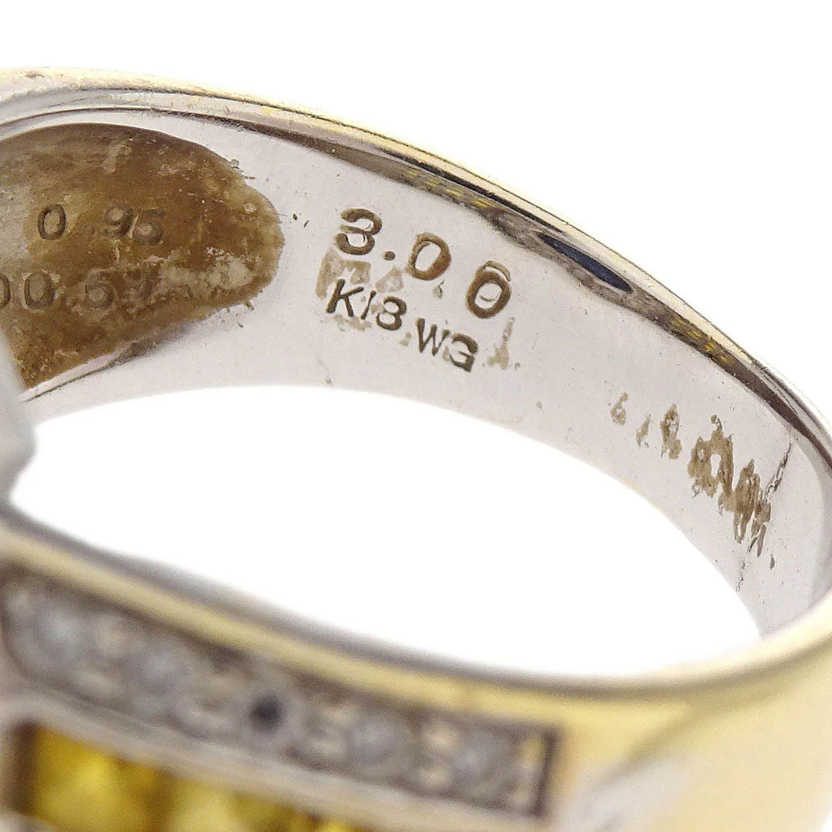 Ring 18KWG Sapphire Diamond #51 - Image 3