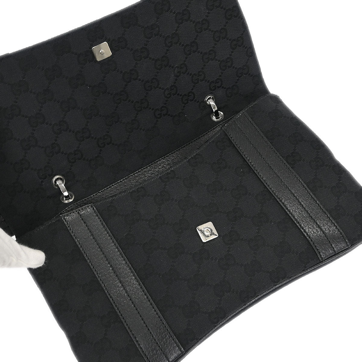Gucci Black GG Handbag - Image 7